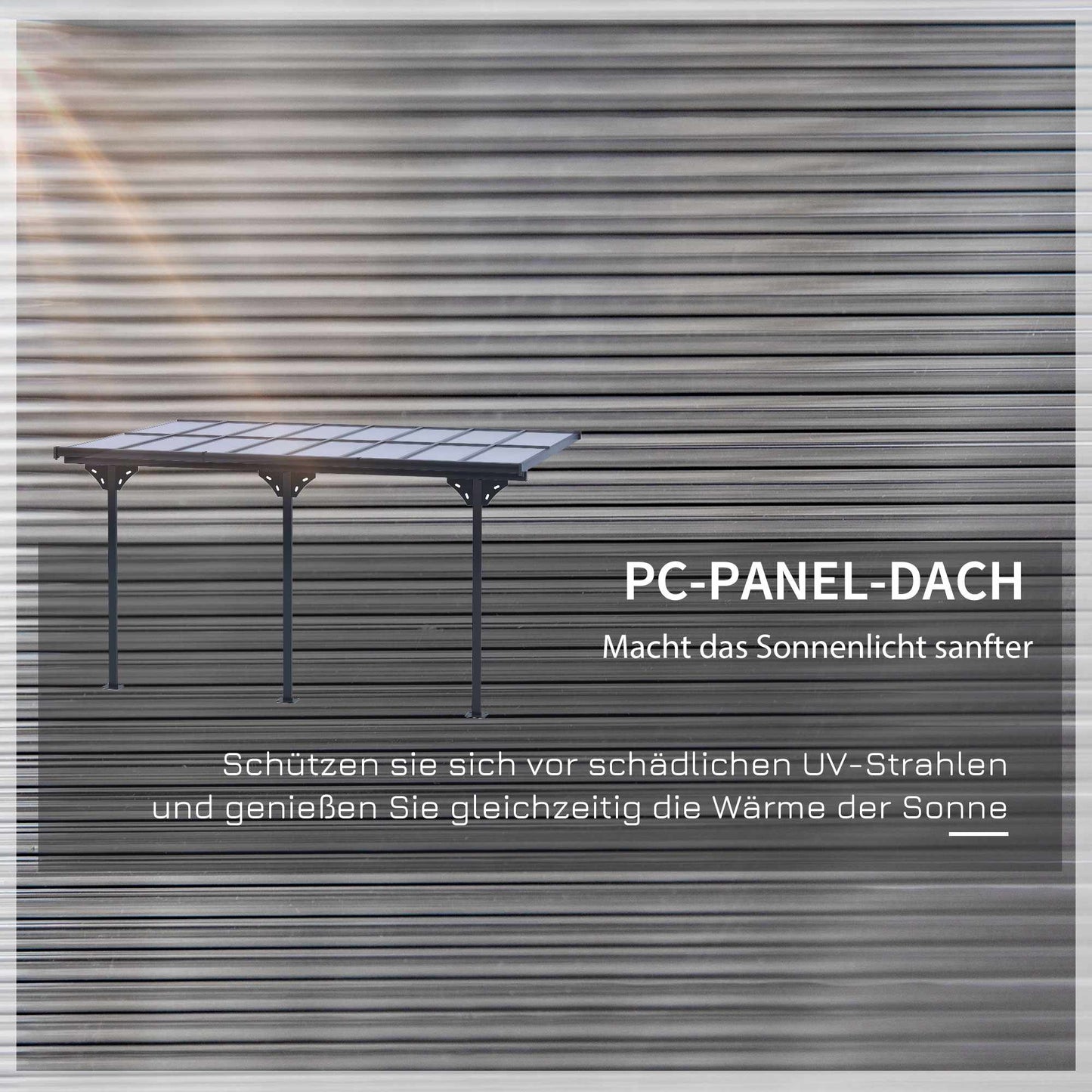 Outdoor Canopy, Aluminum Frame, 435x302 cm