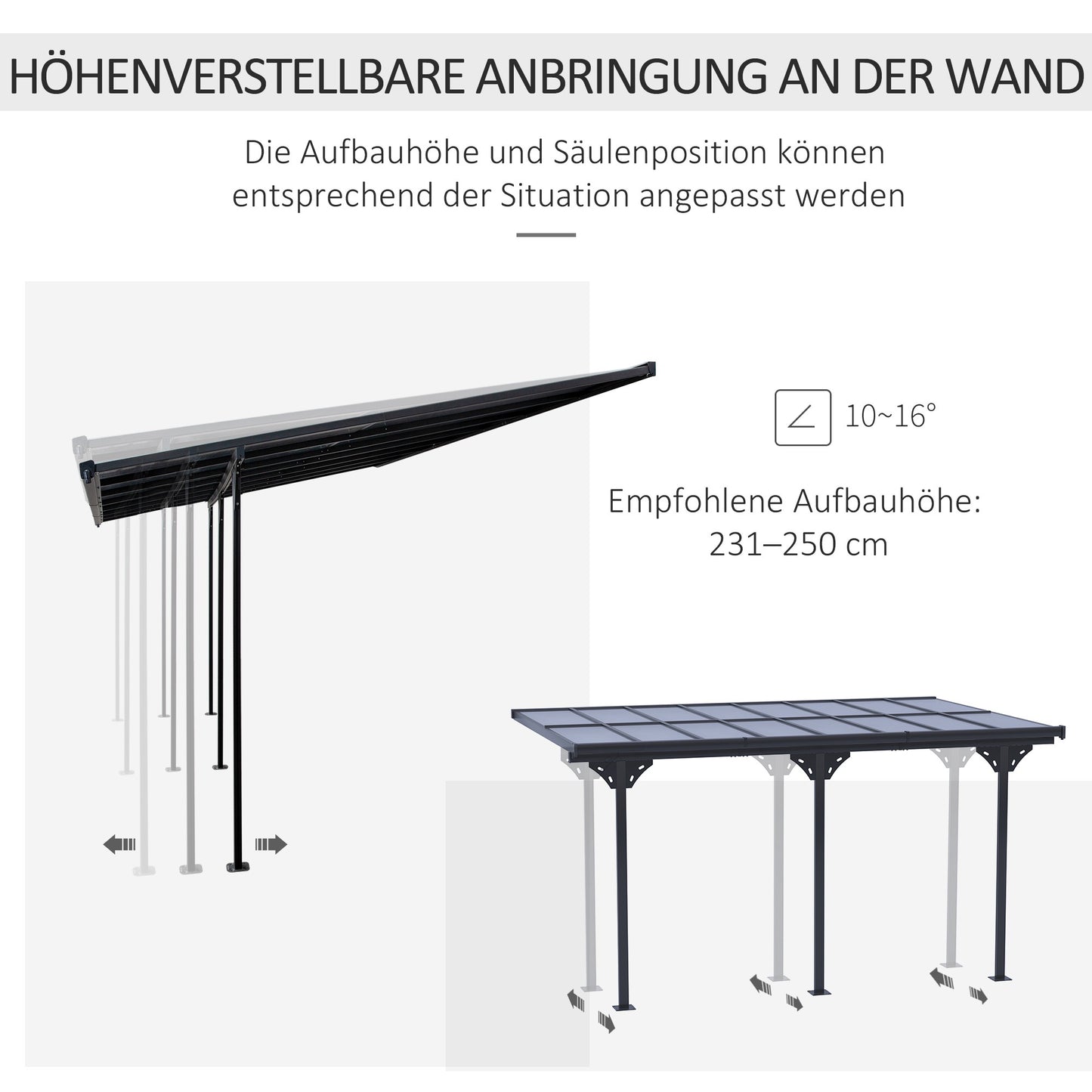 Outdoor Canopy, Aluminum Frame, 435x302 cm