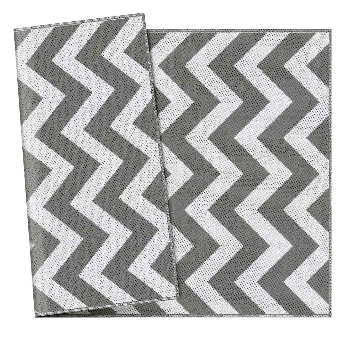 Waterproof outdoor plastic mat, 121x182 cm, Light Grey/White