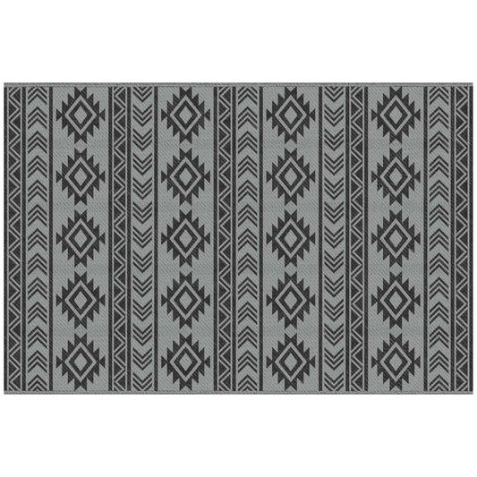 Waterproof outdoor plastic mat - Double-sided, 182x274cm
