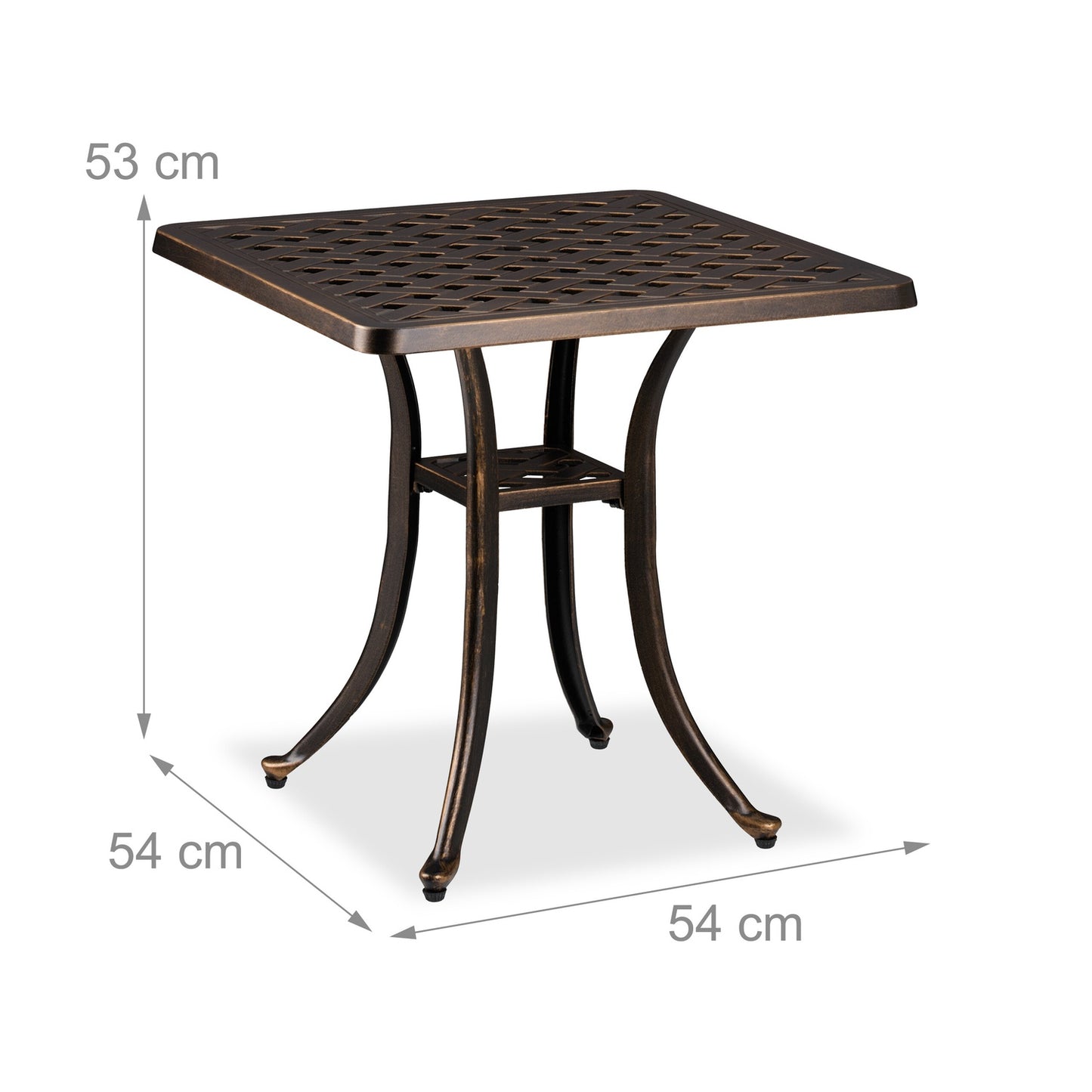 Outdoor Cast Aluminium Garden Side Table – Weatherproof