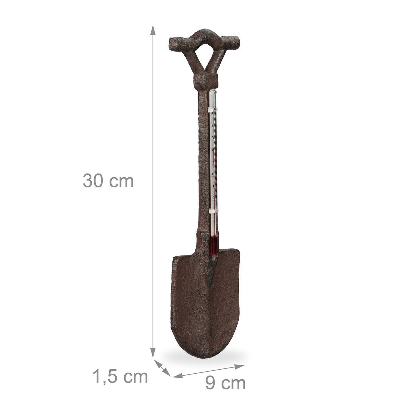 Outdoor Cast Iron Spade Thermometer – Weatherproof