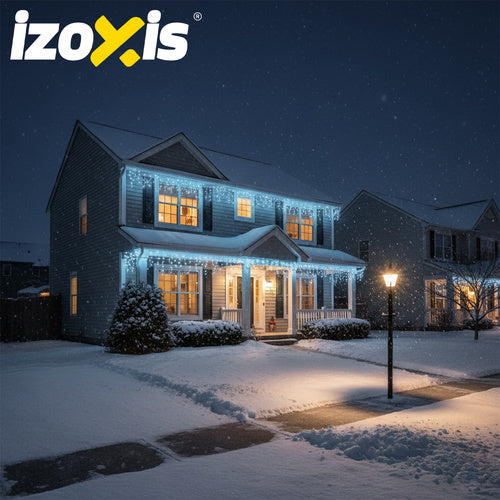 Outdoor Christmas Lights, 300 LED, Cool White, 15m, 8 Modes