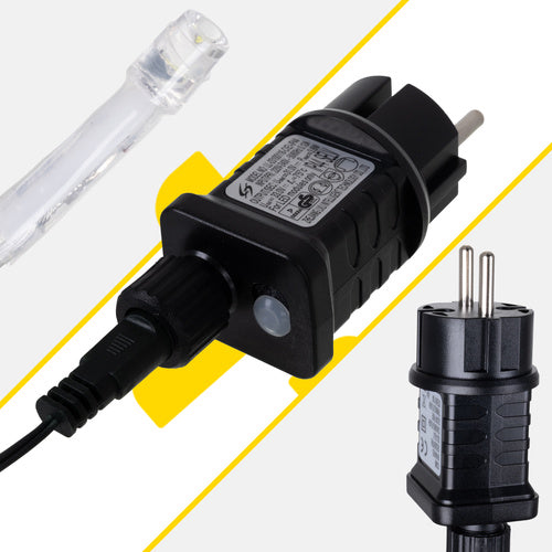 Outdoor Christmas Lights, 300 LED, Cool White, 15m, 8 Modes