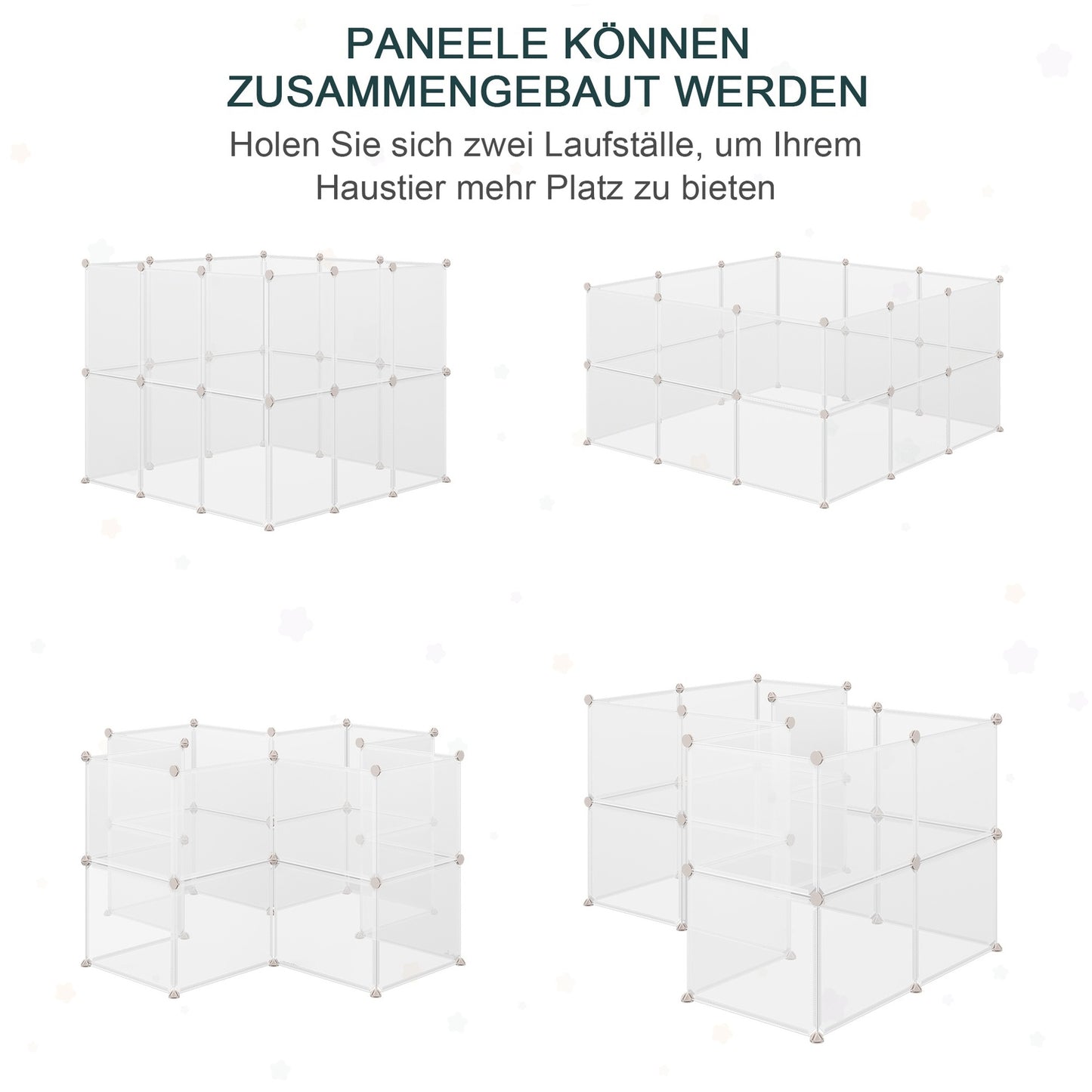 Small pet net, 12 panels, 105x105x45 cm