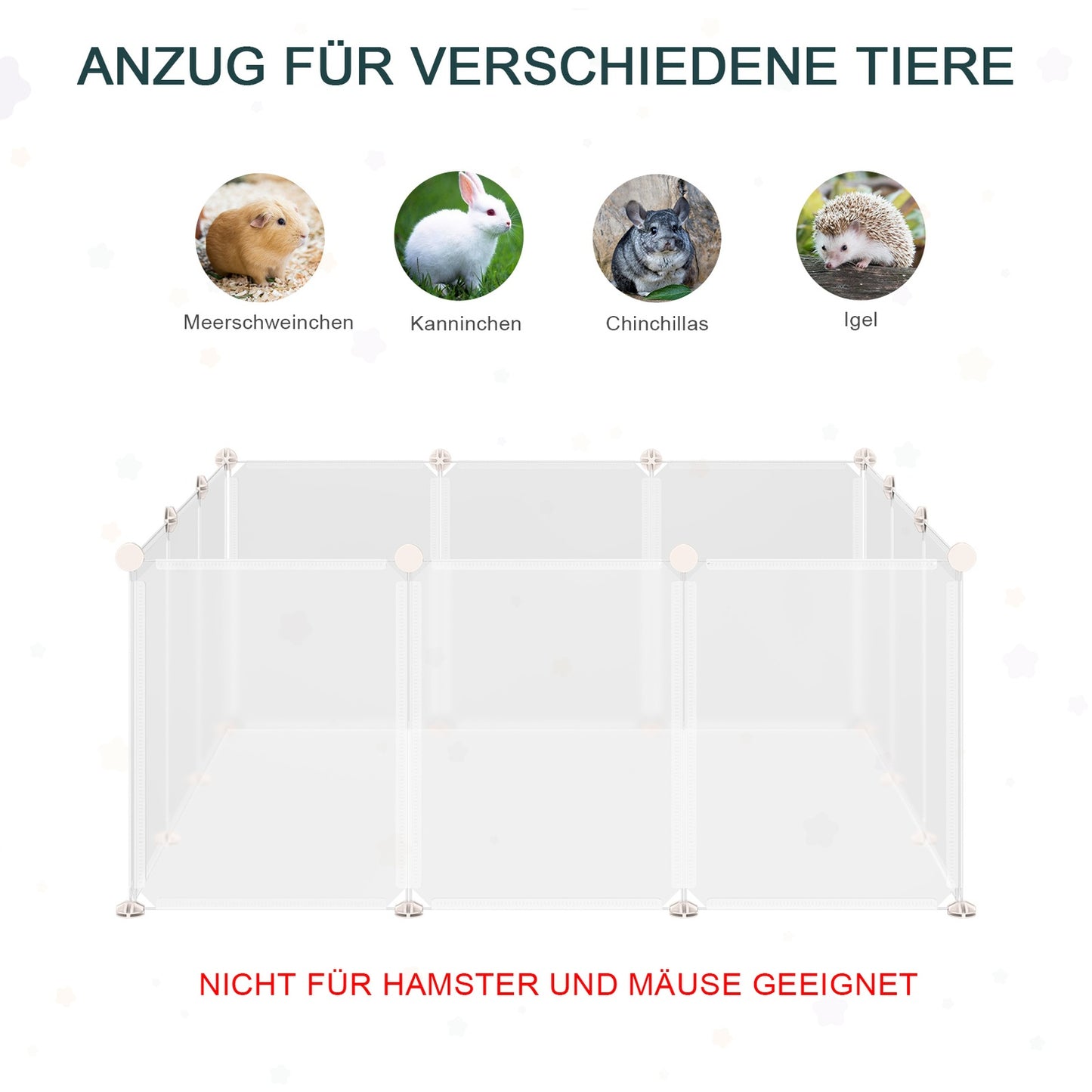 Small pet net, 12 panels, 105x105x45 cm