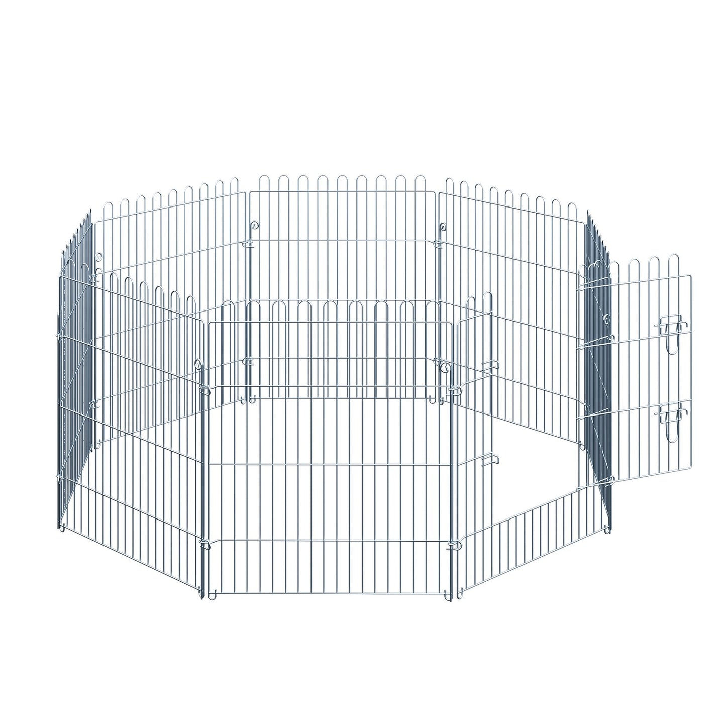 Outdoor puppy enclosure, 8-panel playpen, safe and stable