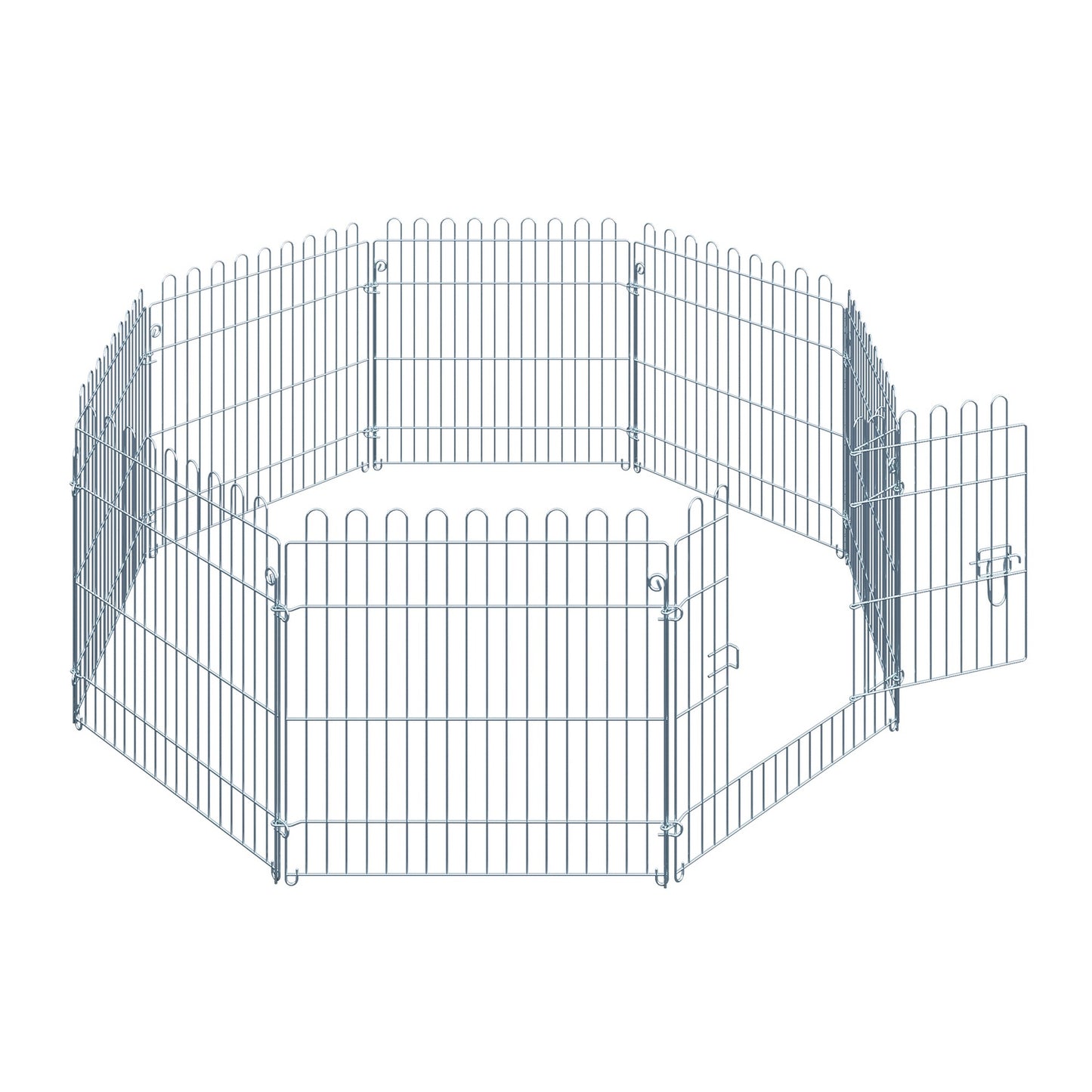 Outdoor puppy playpen fence, 8 panels, W63 x H60 cm