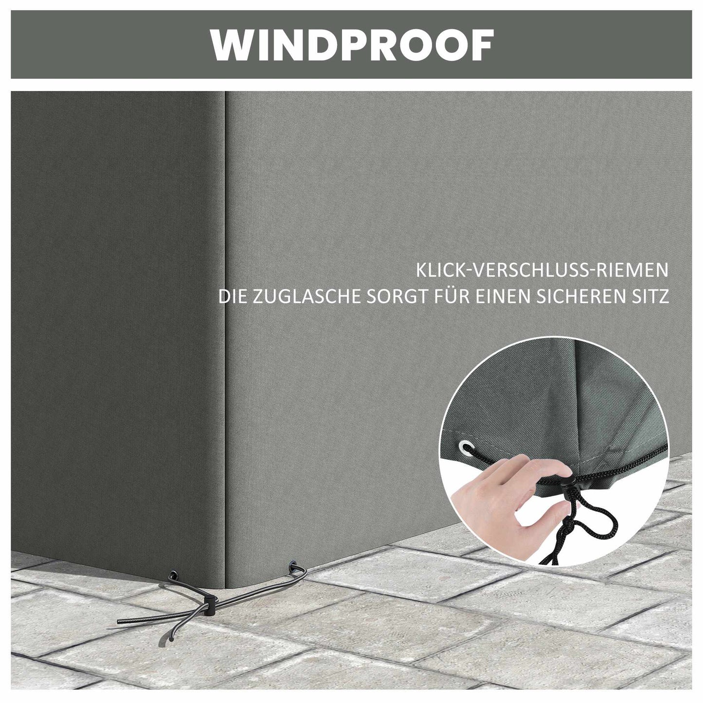 Outdoor Furniture Cover, Waterproof Oxford Fabric, 275x205x90 cm