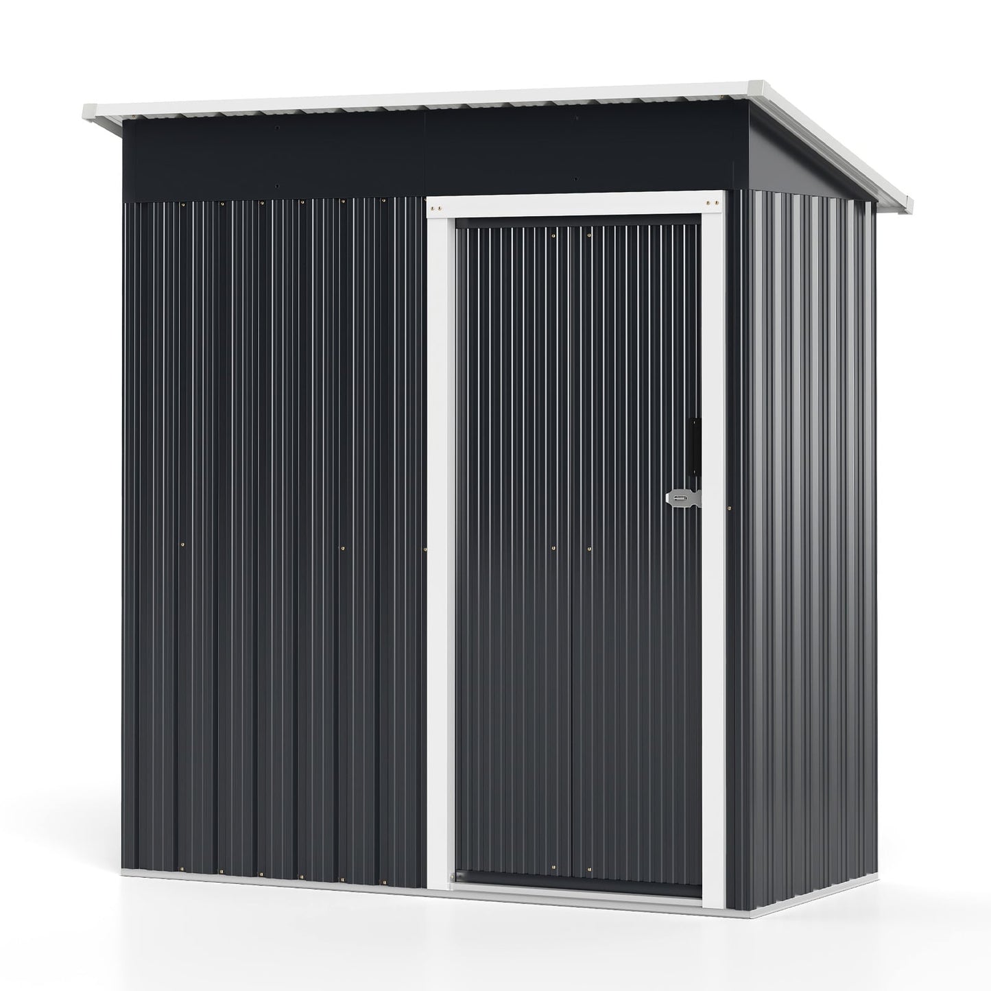 Outdoor Metal Storage Shed, 163 x 86 cm, Lockable Door