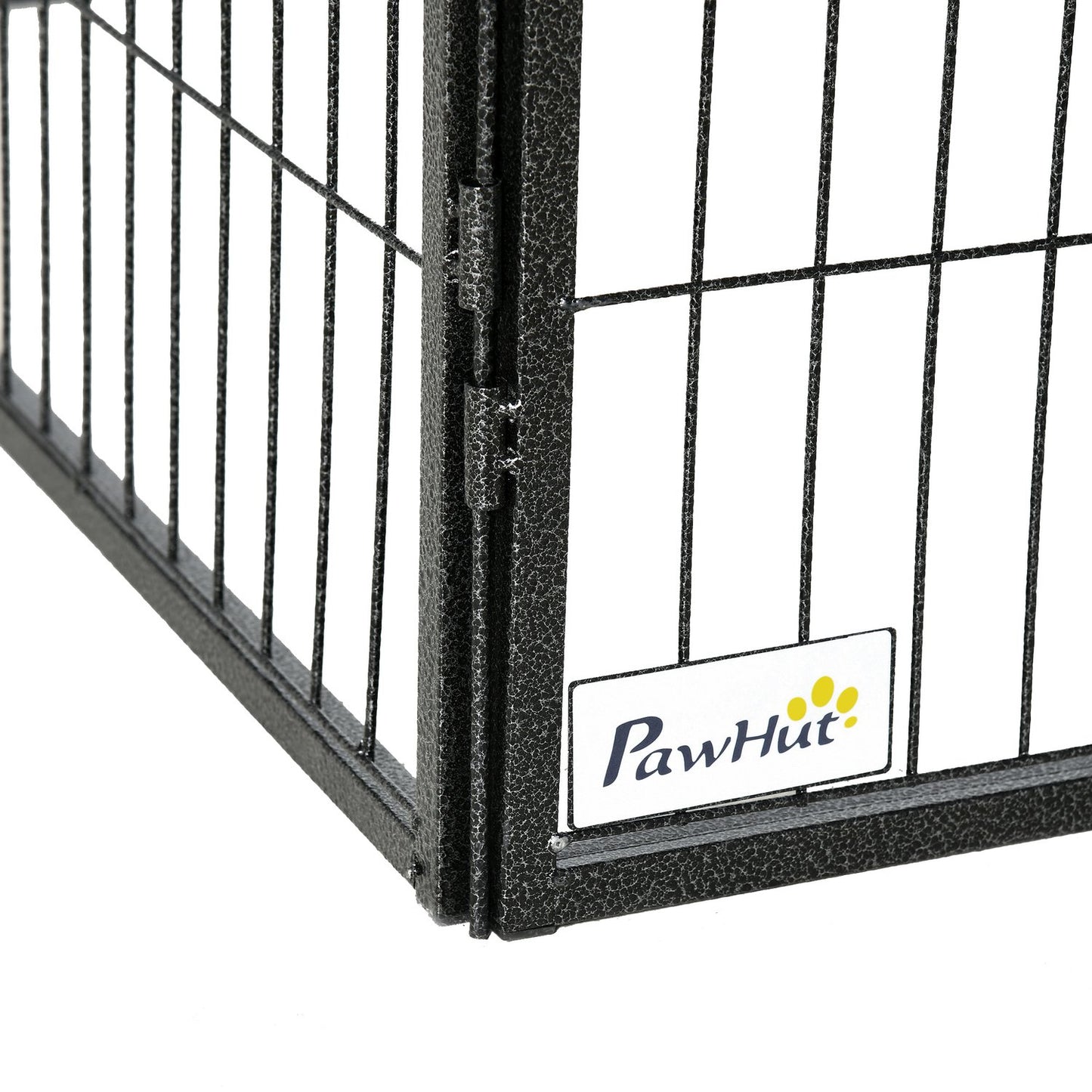 Outdoor dog playpen - 12-panel steel, black, 60 cm high