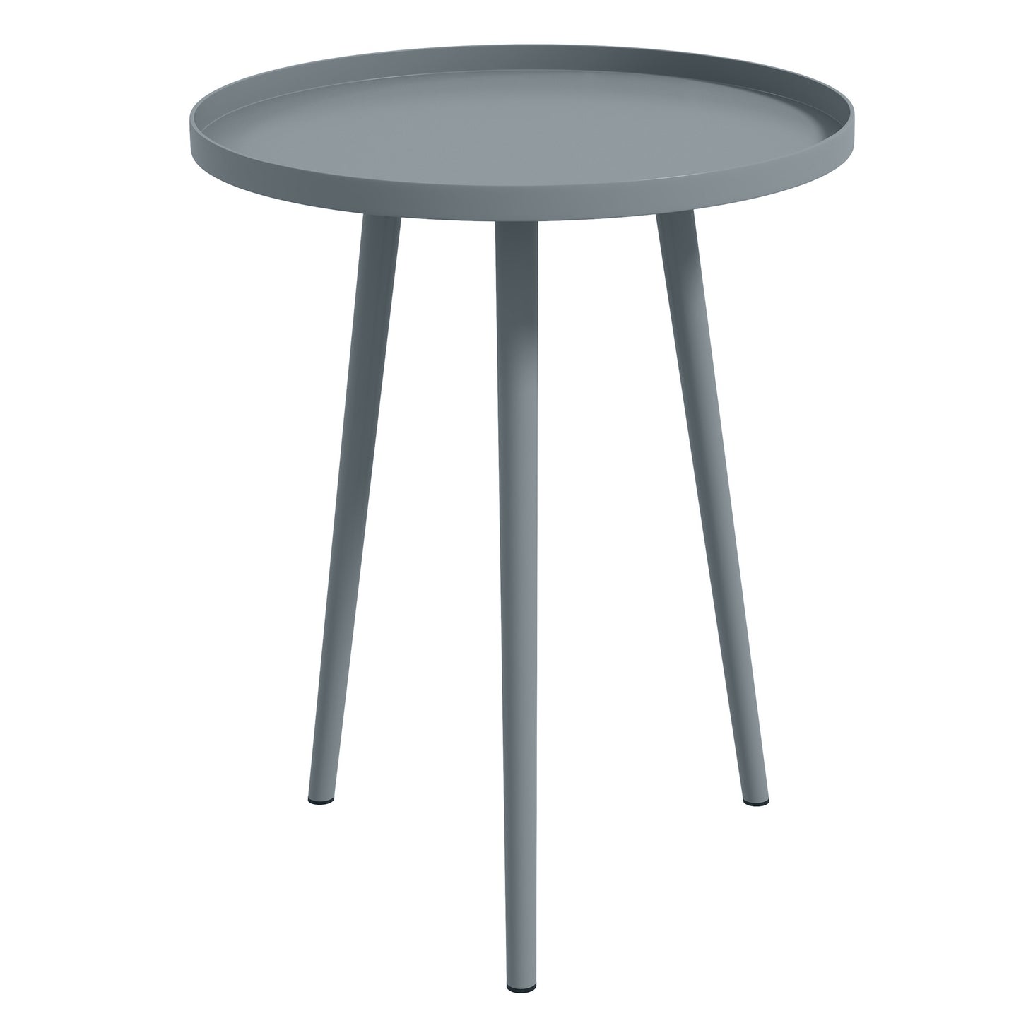 Outdoor Steel Side Table, Round, Grey, Ø40 x 50H cm