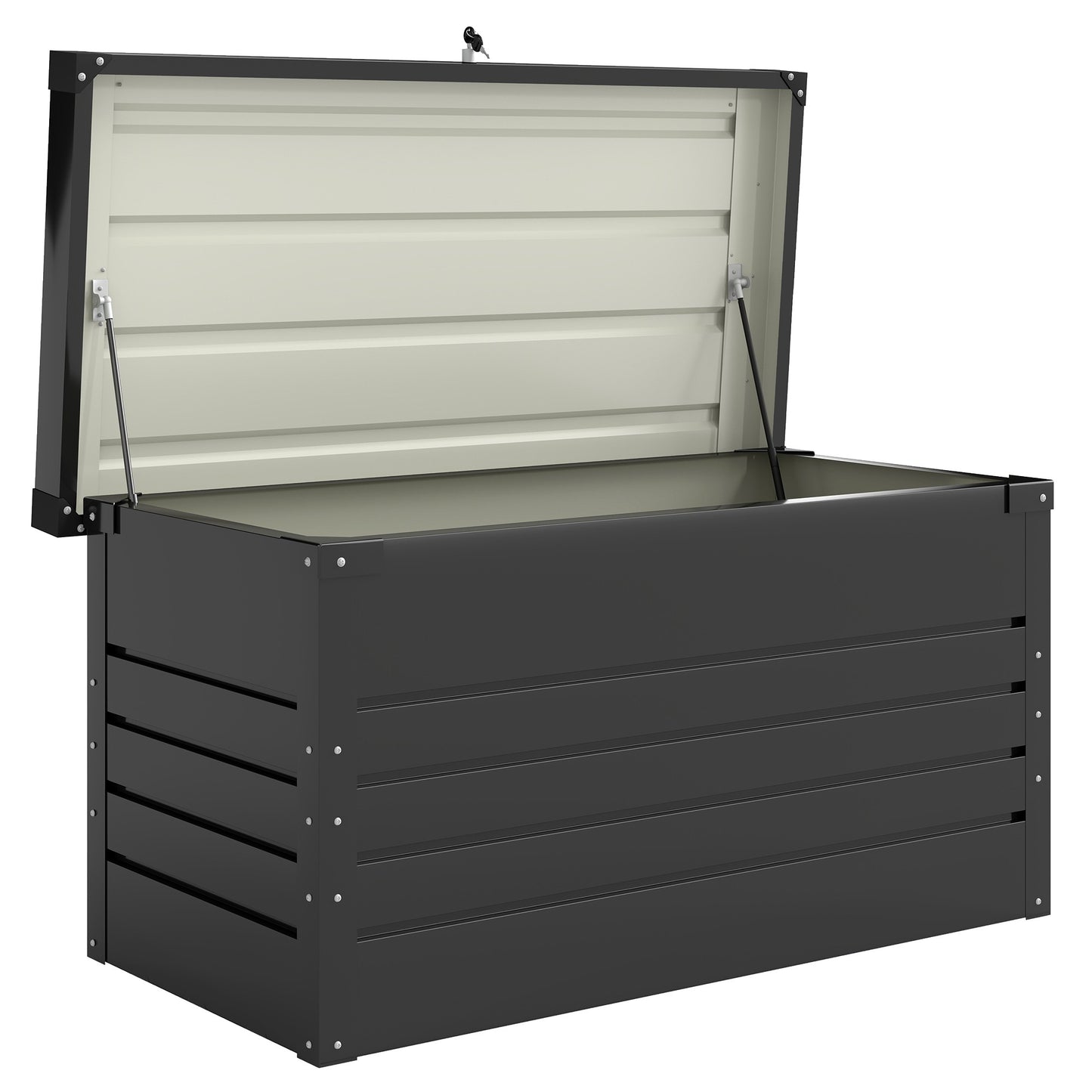 Outdoor Storage Box, 450L Steel, Lockable, Waterproof