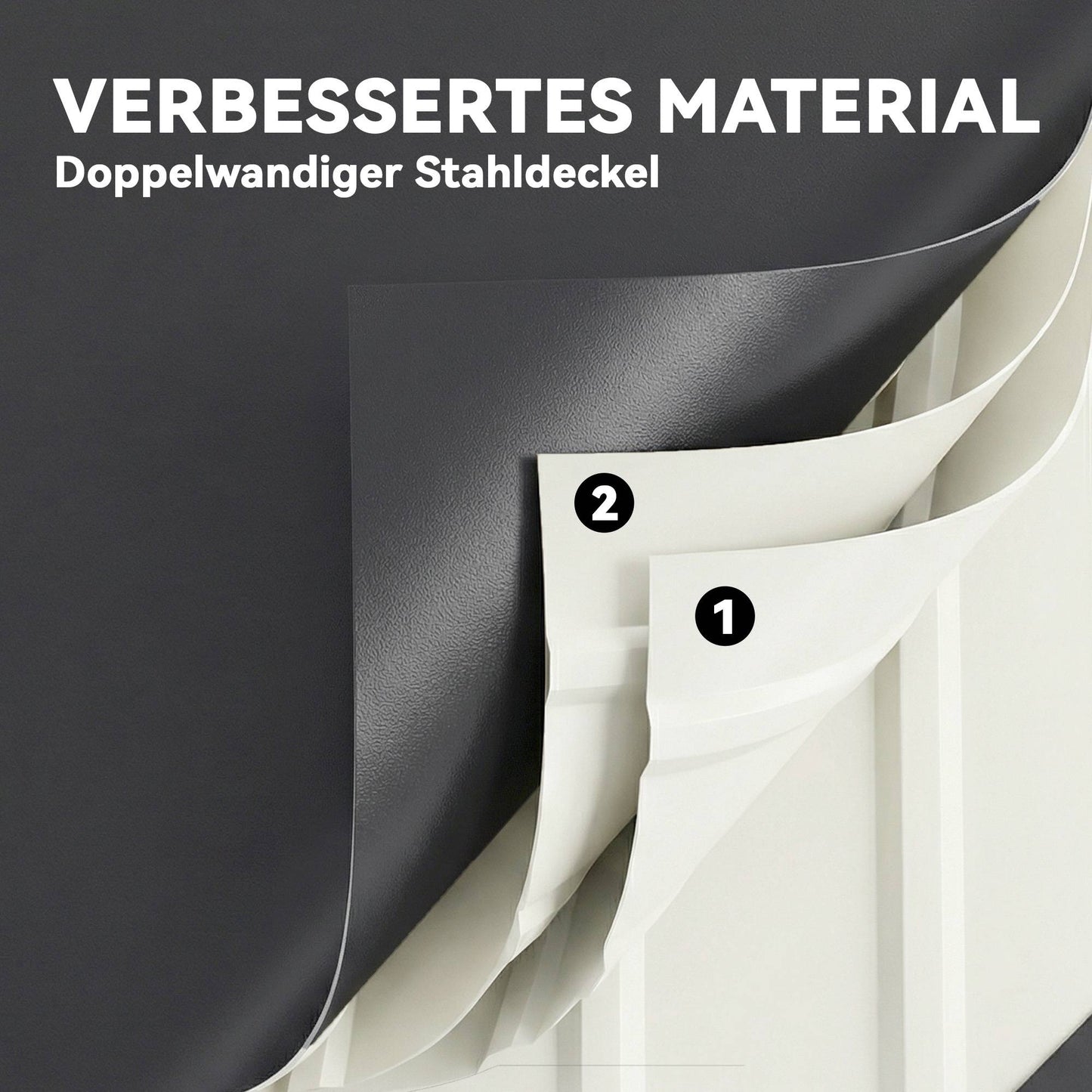 Outdoor Storage Box, 450L Steel, Lockable, Waterproof