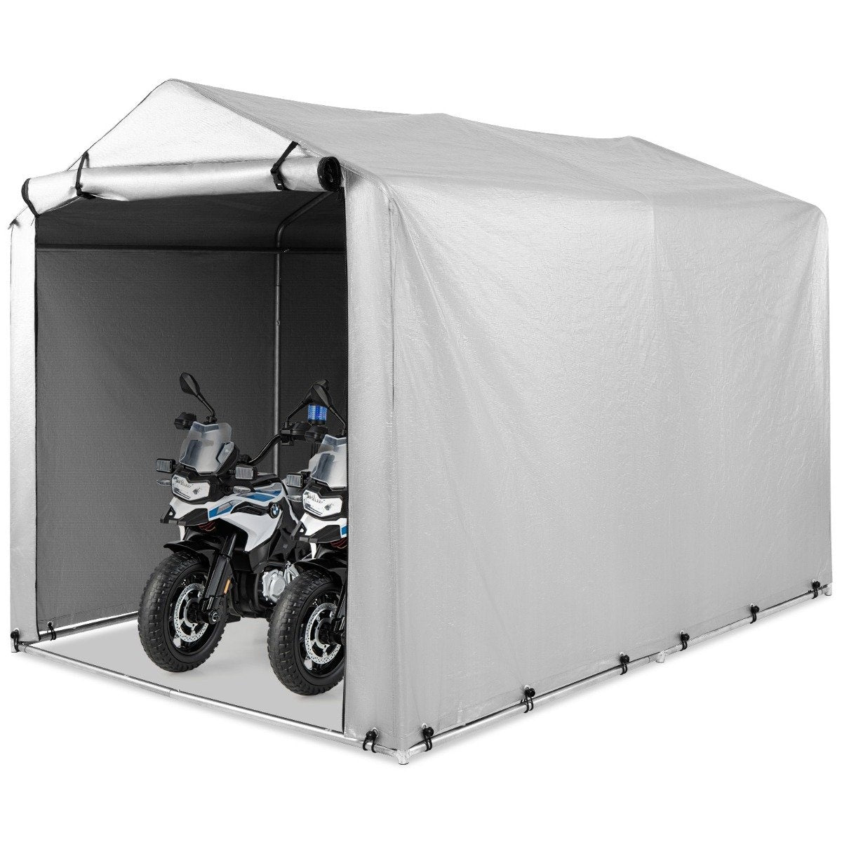 Outdoor Storage Shed, Waterproof Metal Frame, 160x218x164 cm