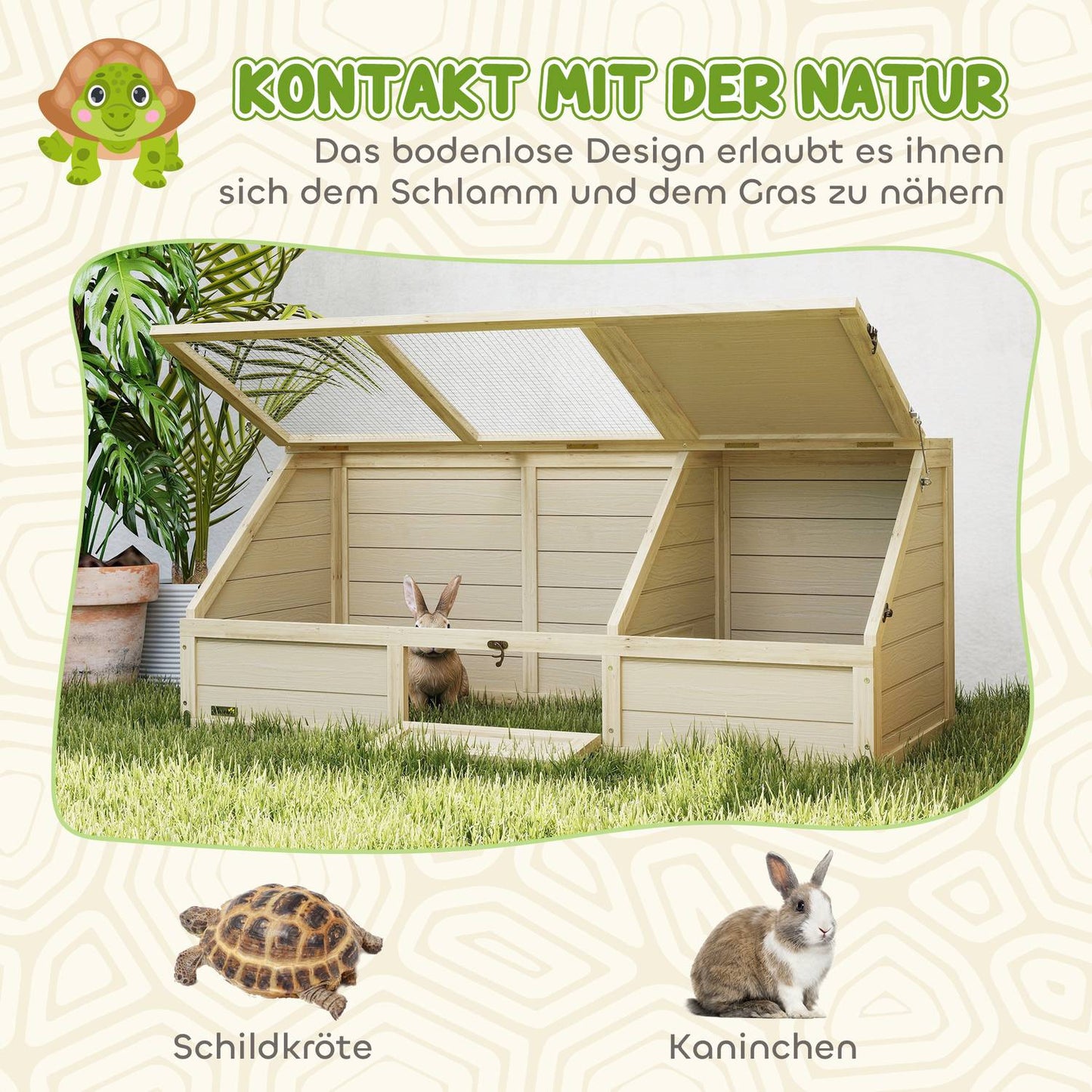 Outdoor Tortoise Enclosure, Open-Base Design