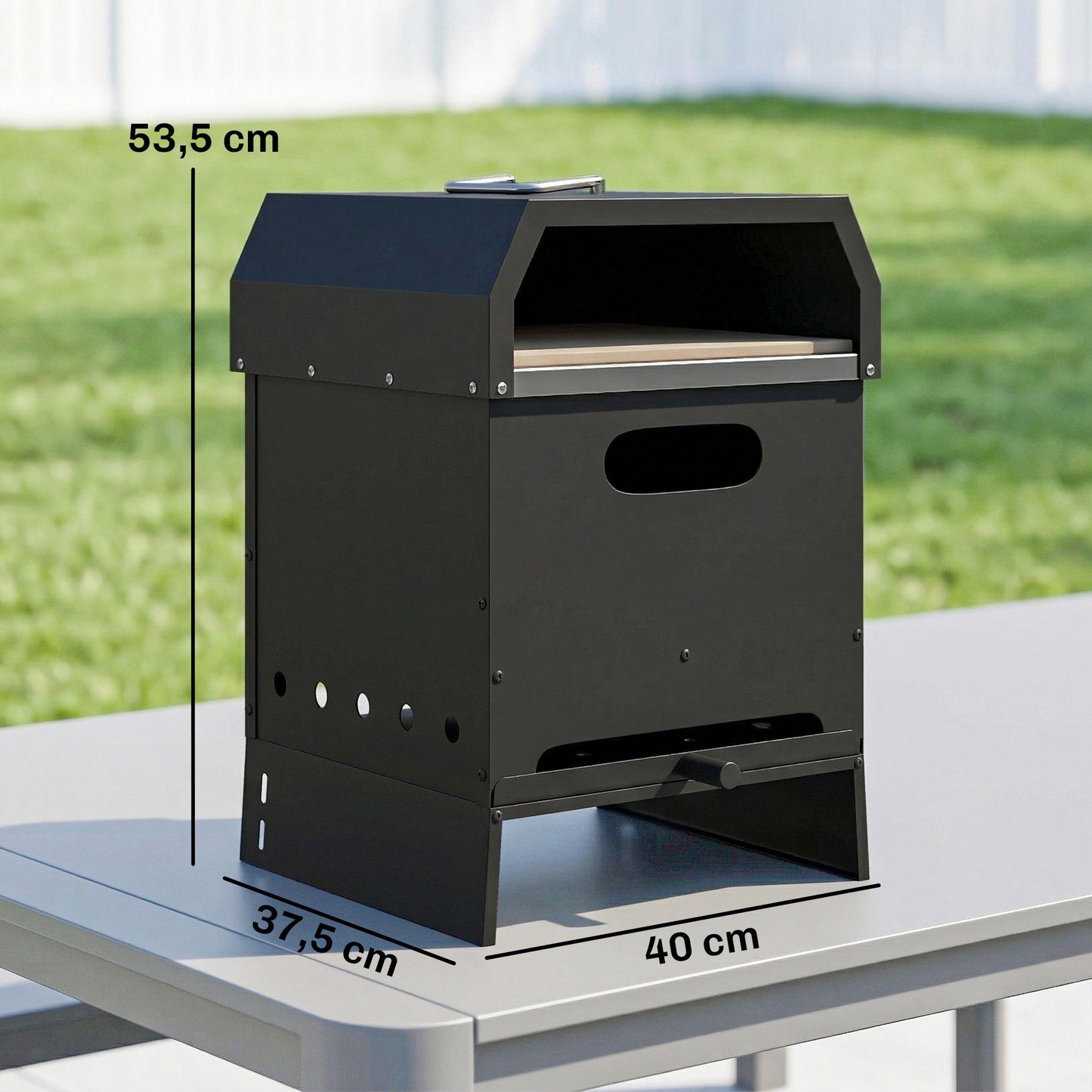 Outdoor Wood-Fired Pizza Oven, 3-in-1 with Stone & Peel