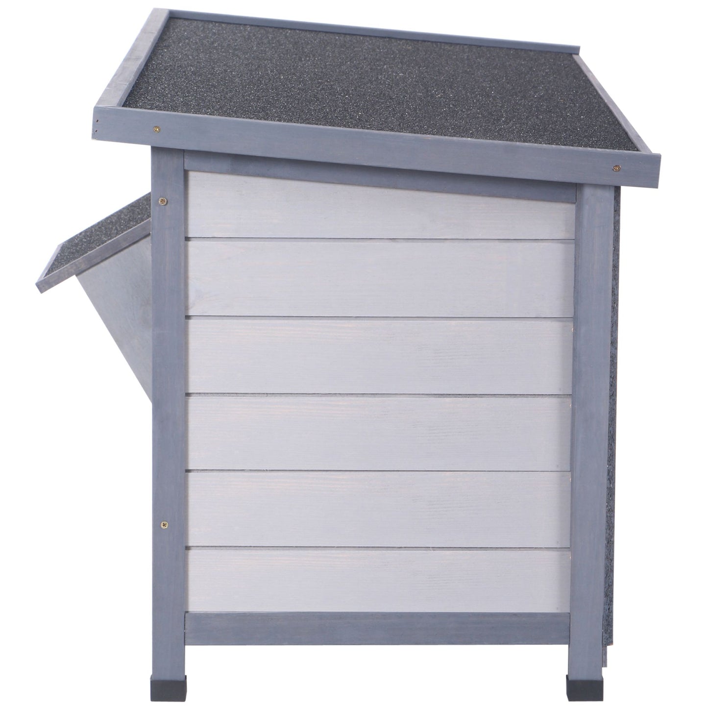 Outdoor Wooden Rabbit Hutch with Asphalt Roof, 112x50x54 cm