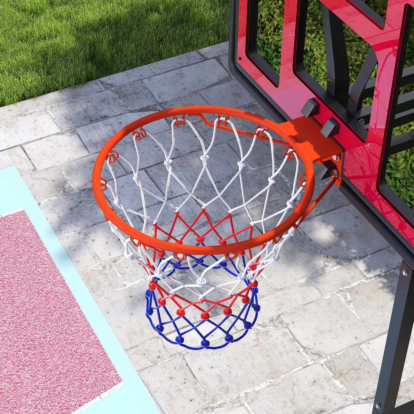 Adjustable outdoor basketball hoop for children, 200-260 cm