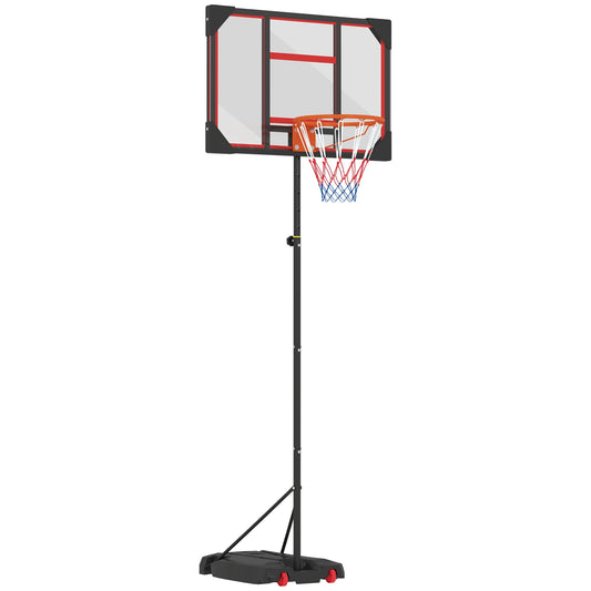 Adjustable basketball hoop for children, 210-260 cm, with wheels