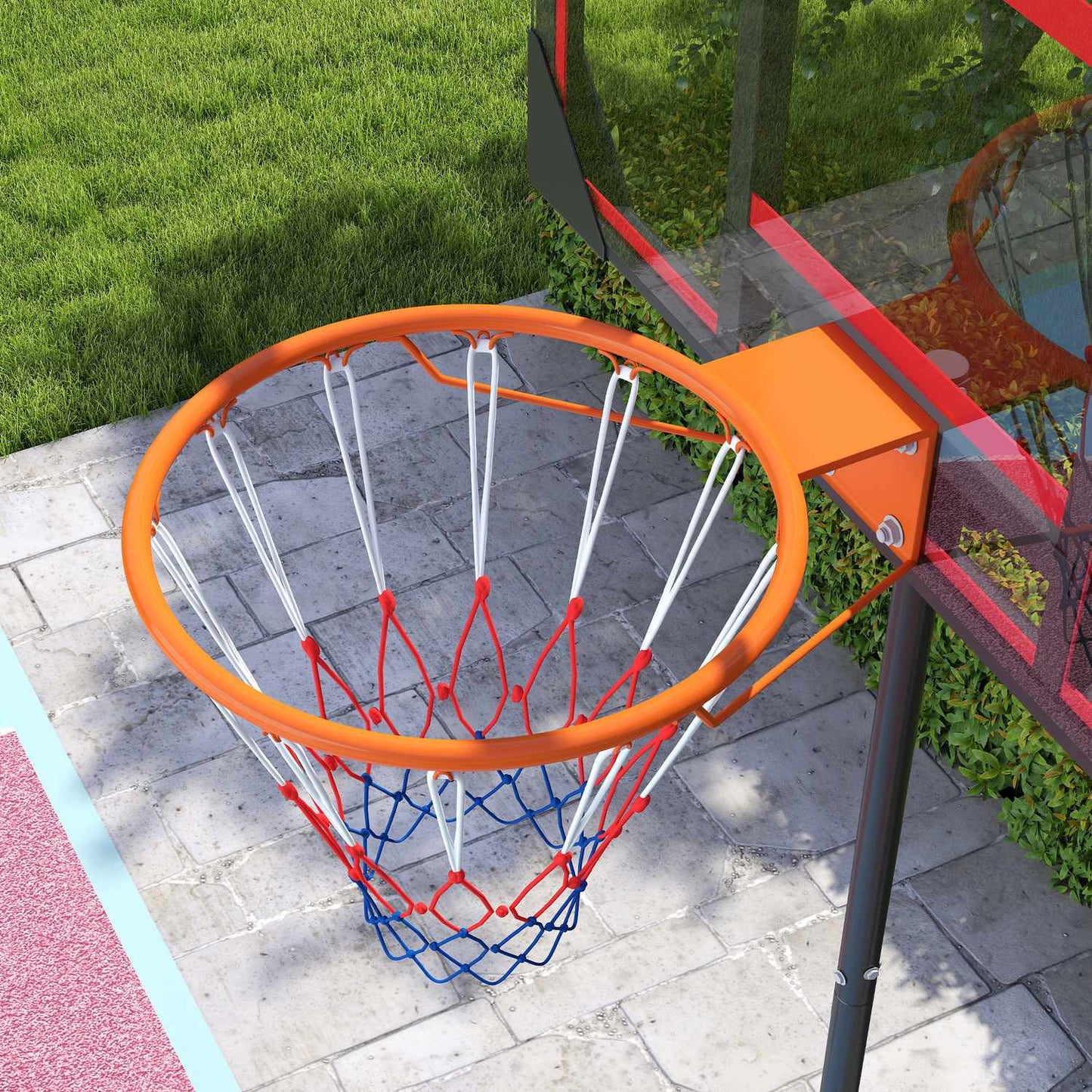 Adjustable basketball hoop for children, 210-260 cm, with wheels