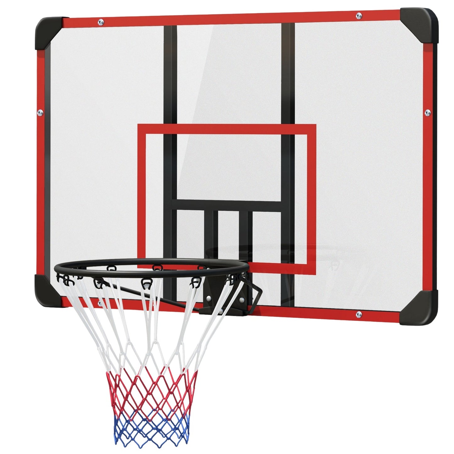 Outdoor basketball hoop in steel, wall-mounted, 113 x 61 x 73 cm