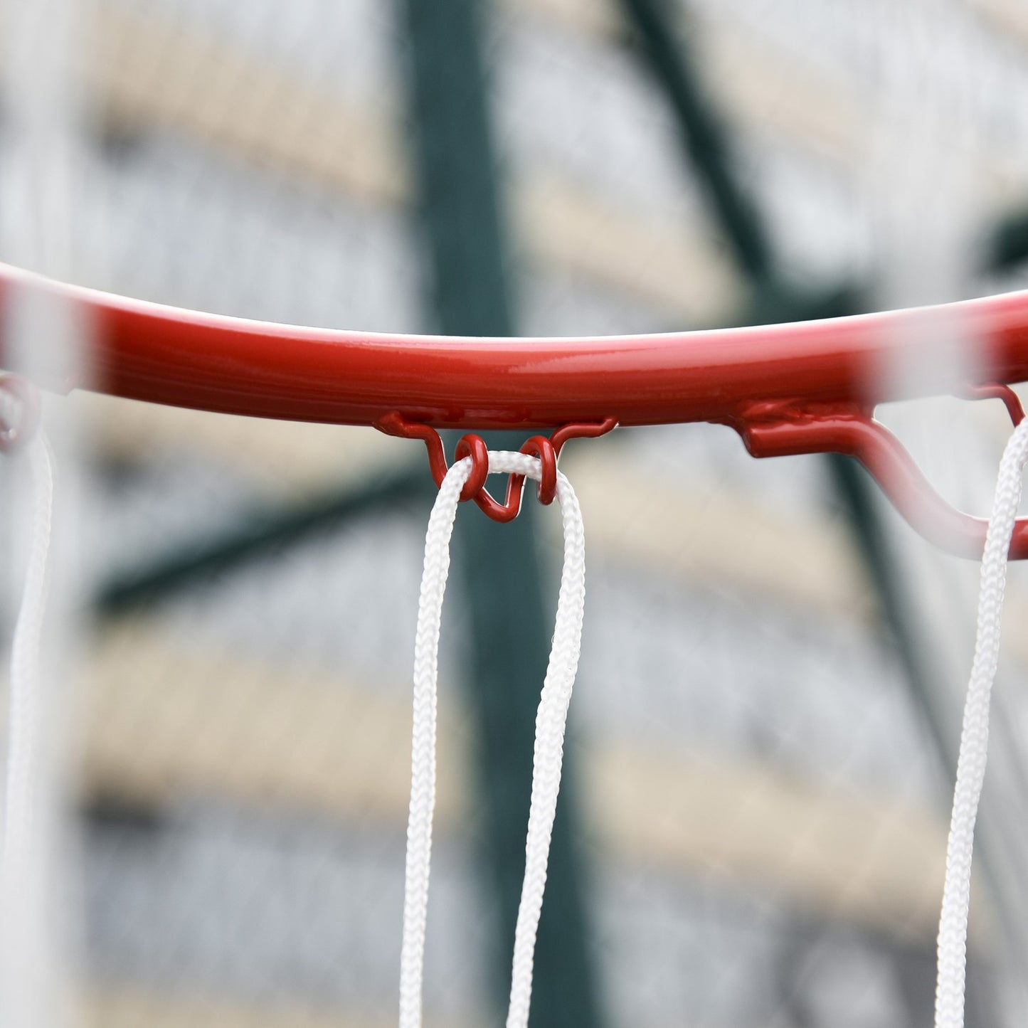 Adjustable outdoor basketball hoop with wheels - 194-249 cm