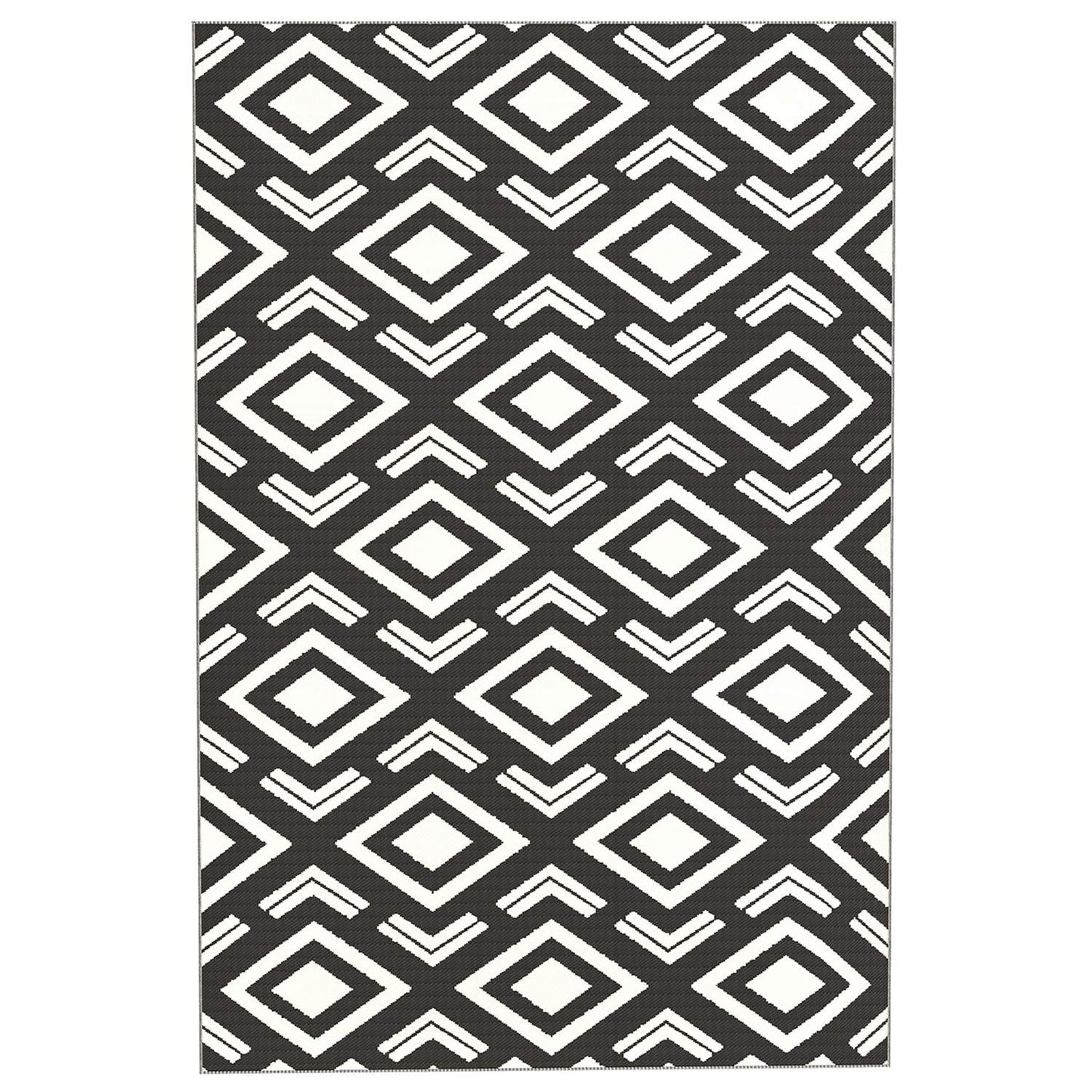 Weatherproof Boho outdoor rug, 182x274 cm, foldable