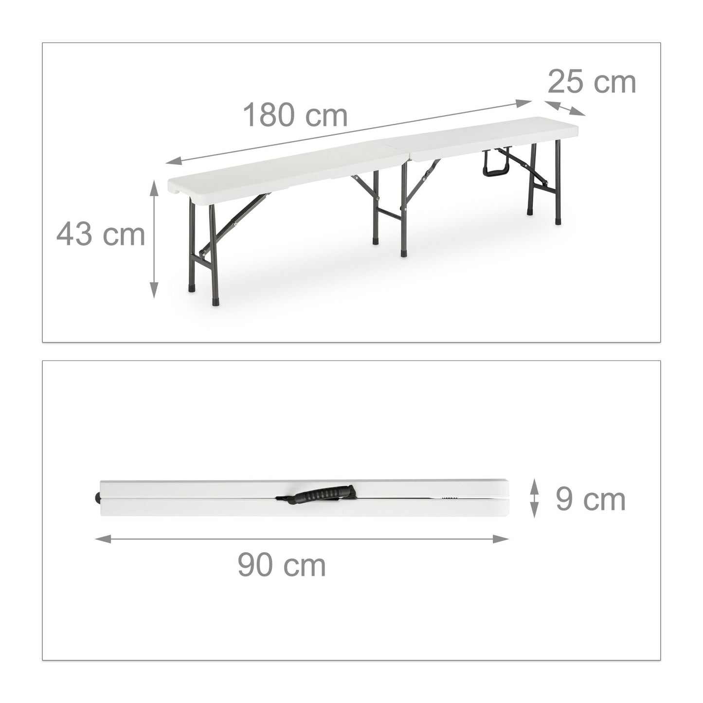 Outdoor furniture foldable white