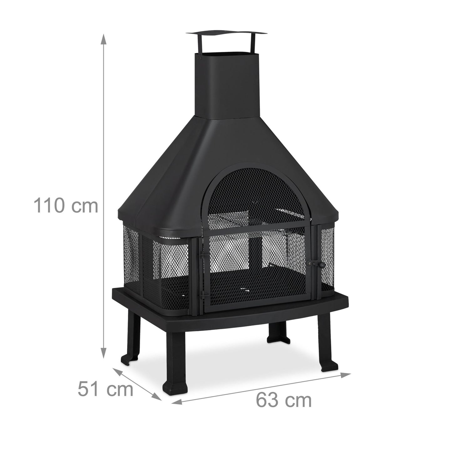 Outdoor stove with grill