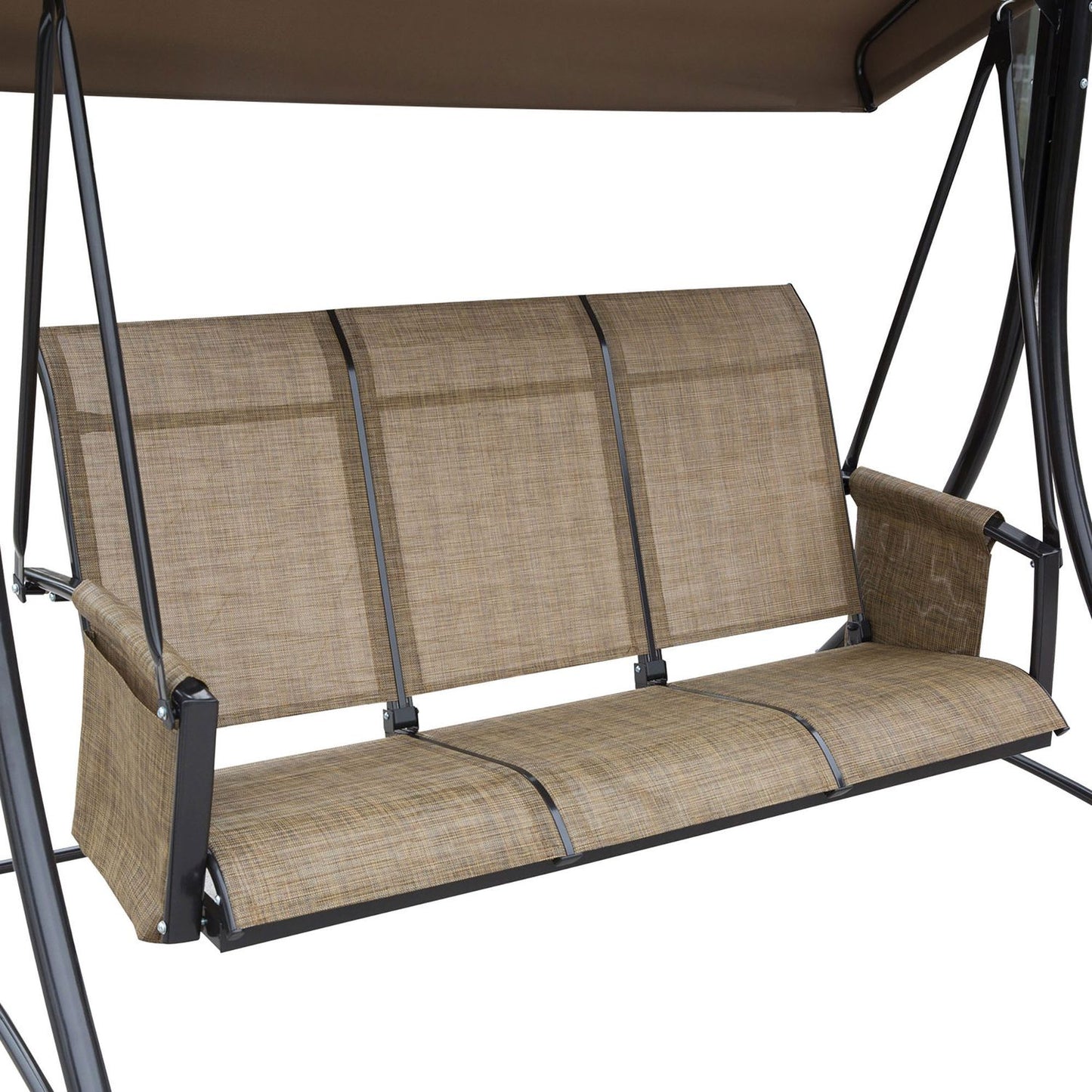 3-seat garden swing with adjustable canopy, 300 kg capacity