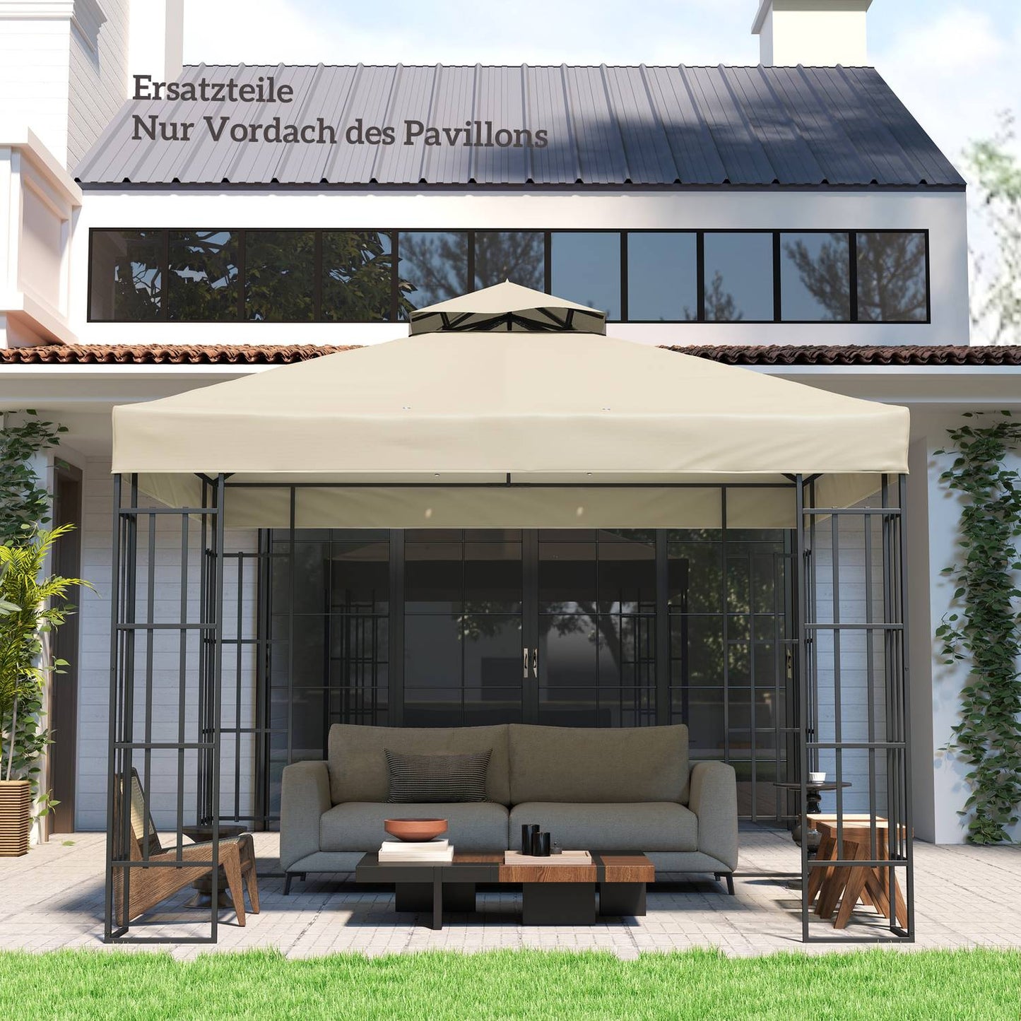 Gazebo Roof replacement 3x3m, Water resistant, Cream white