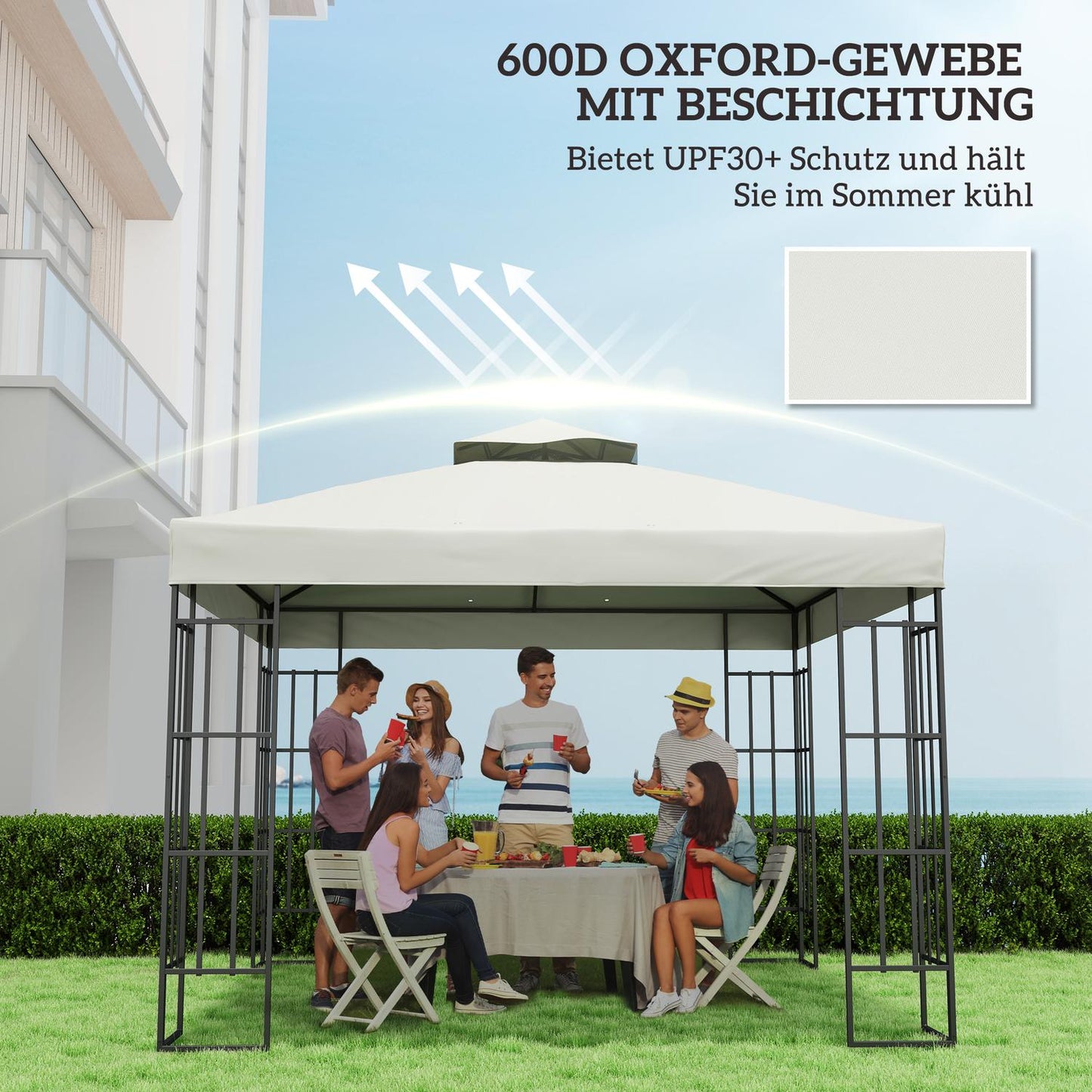 Gazebo Replacement roof, 3x3m Oxford fabric, waterproof