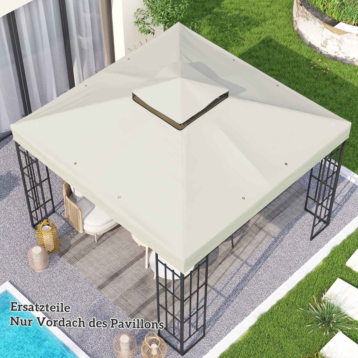 Gazebo Replacement roof, 3x3m Oxford fabric, waterproof