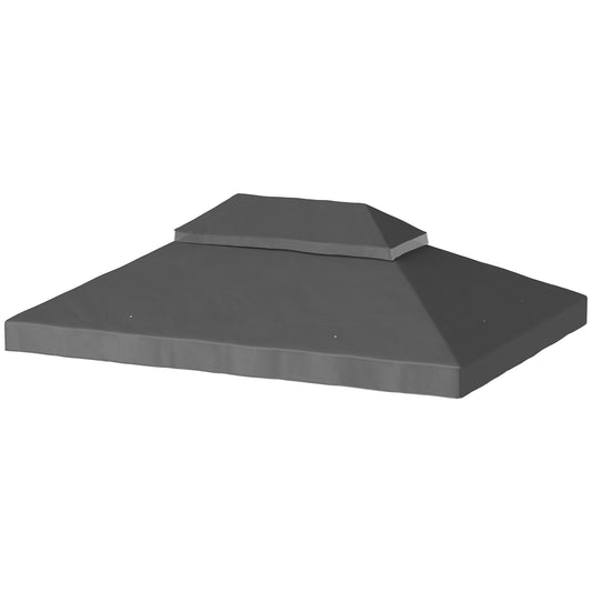 Waterproof 3x4m Gazebo roof replacement, dark grey