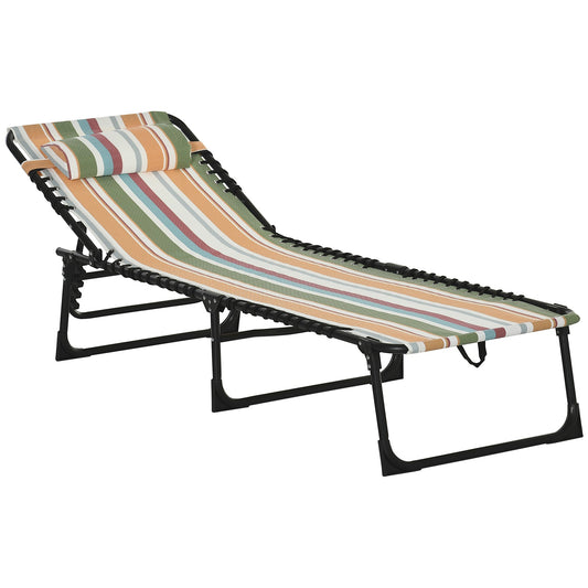 Folding sun lounger - 4-position adjustable, weatherproof