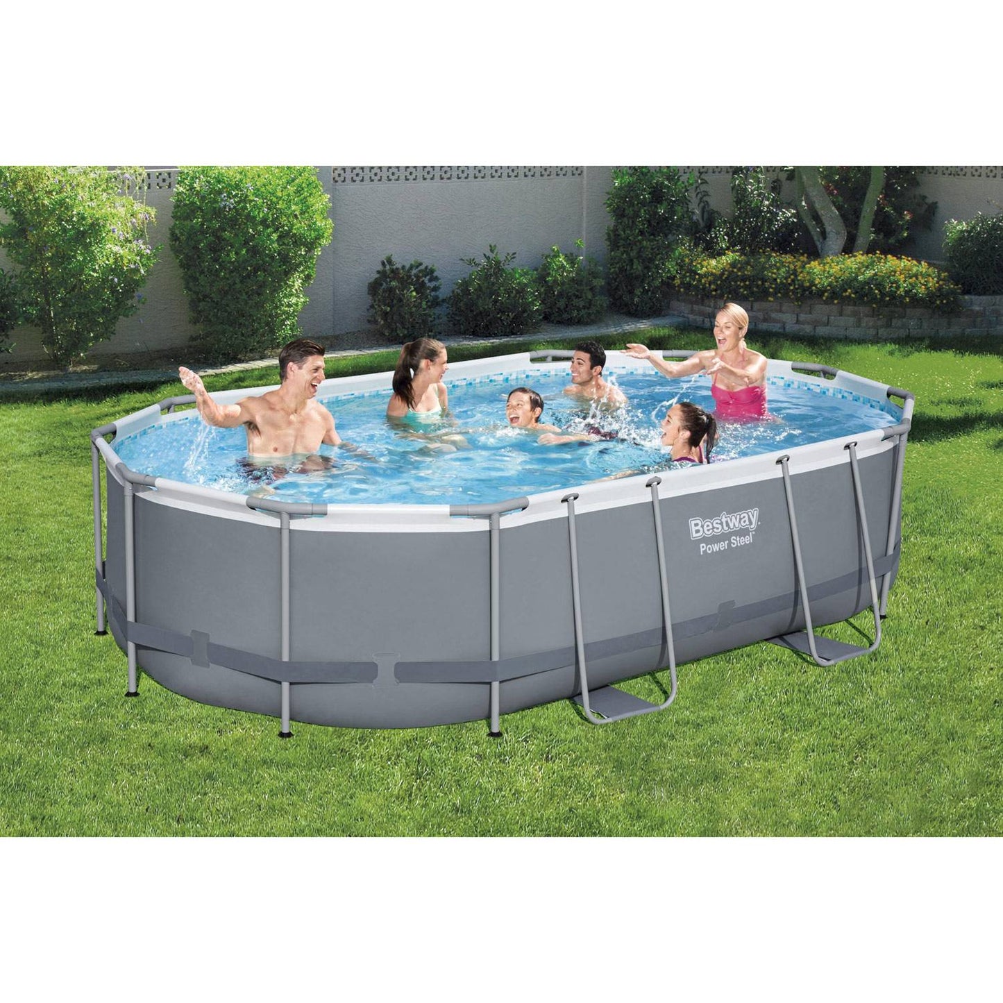 Oval Above-Ground Pool Set, 4.88m x 3.05m x 1.07m