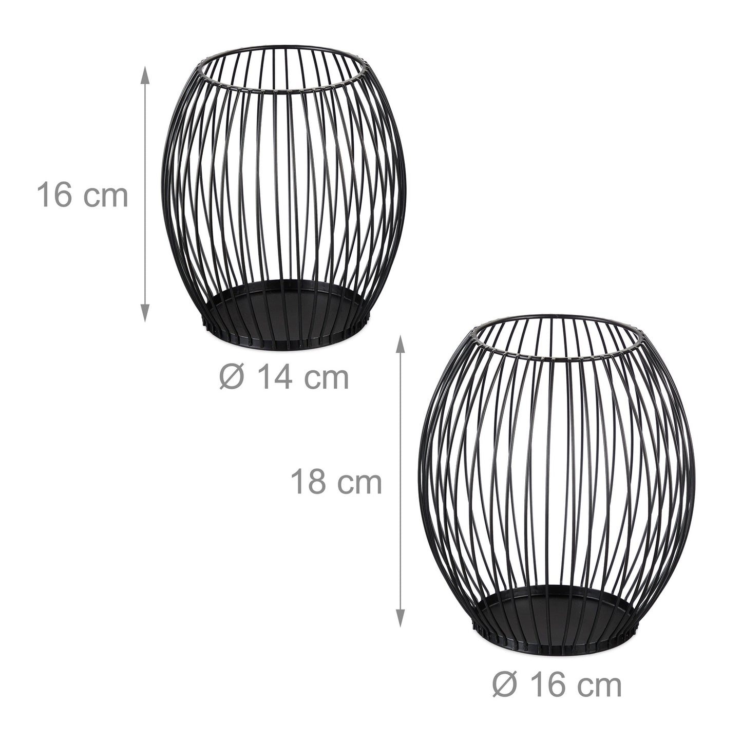 Oval candlestick, 2 pcs