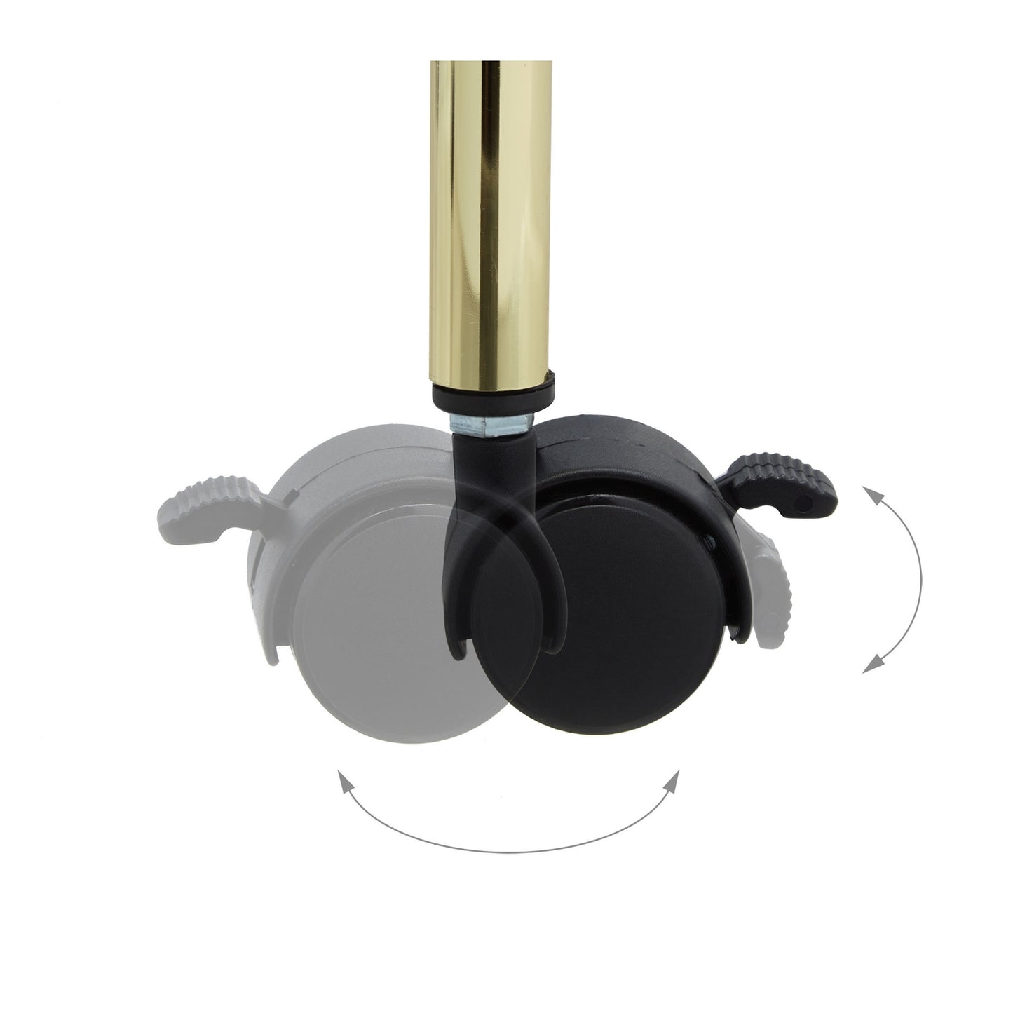 Oval serving trolley gold-coloured