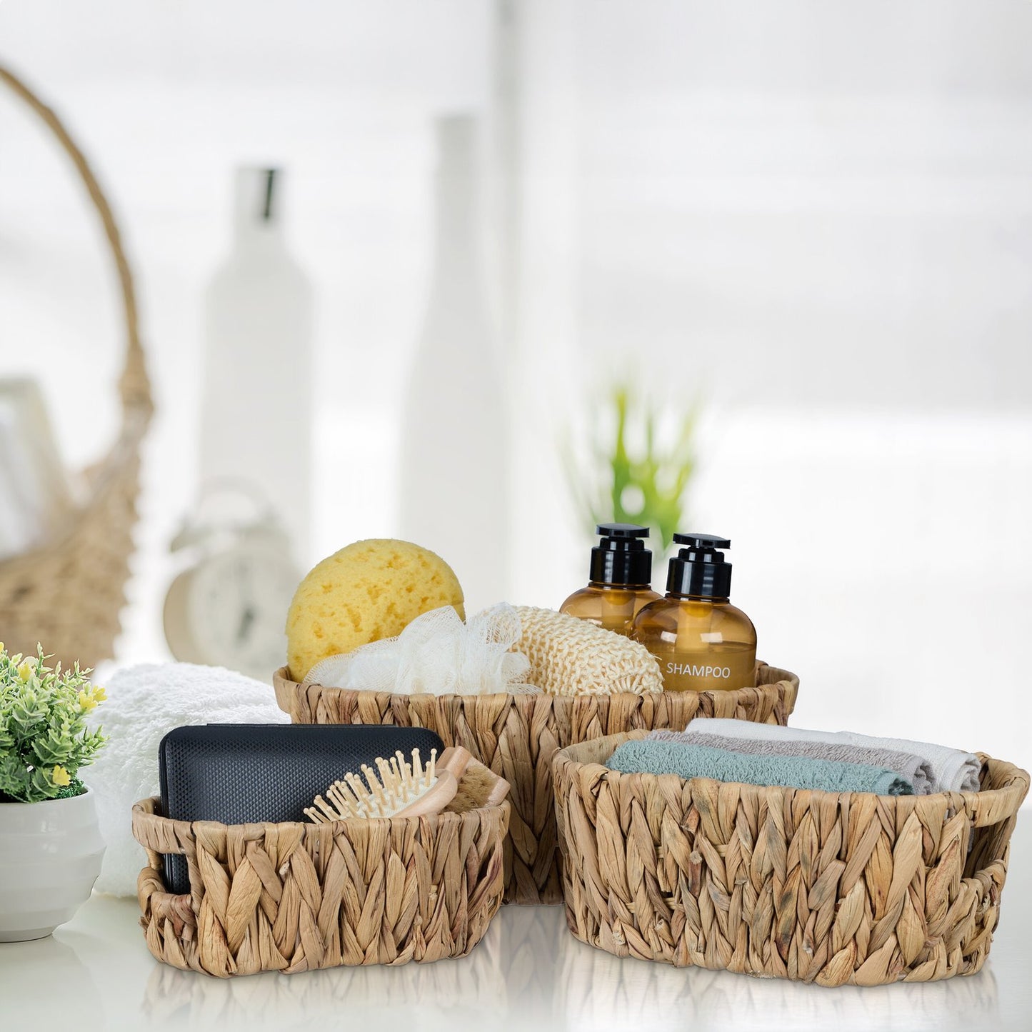 Oval storage baskets - set of 3