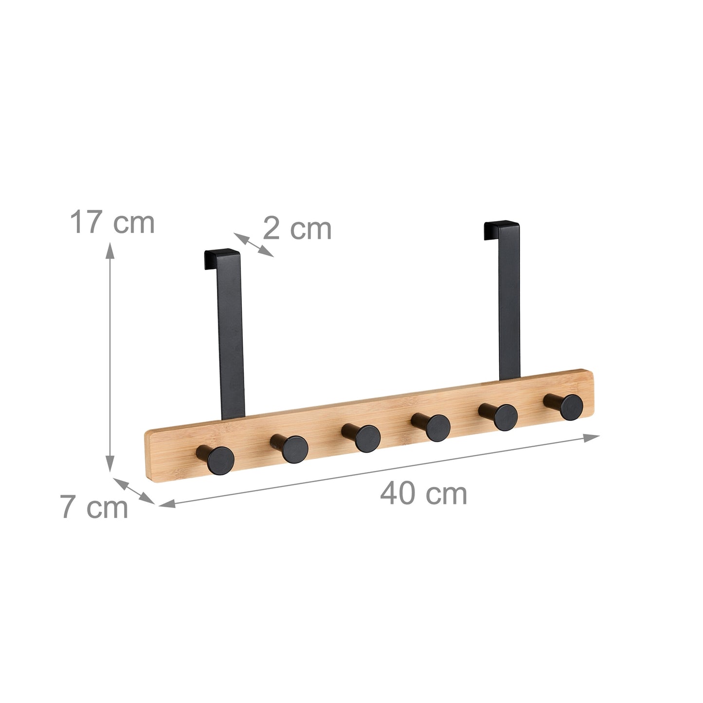 Over Door Coat Rack with 6 Hooks