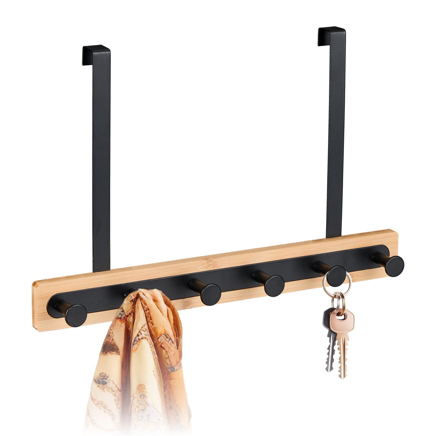 Over Door Coat Rack with 6 Hooks for Hallways