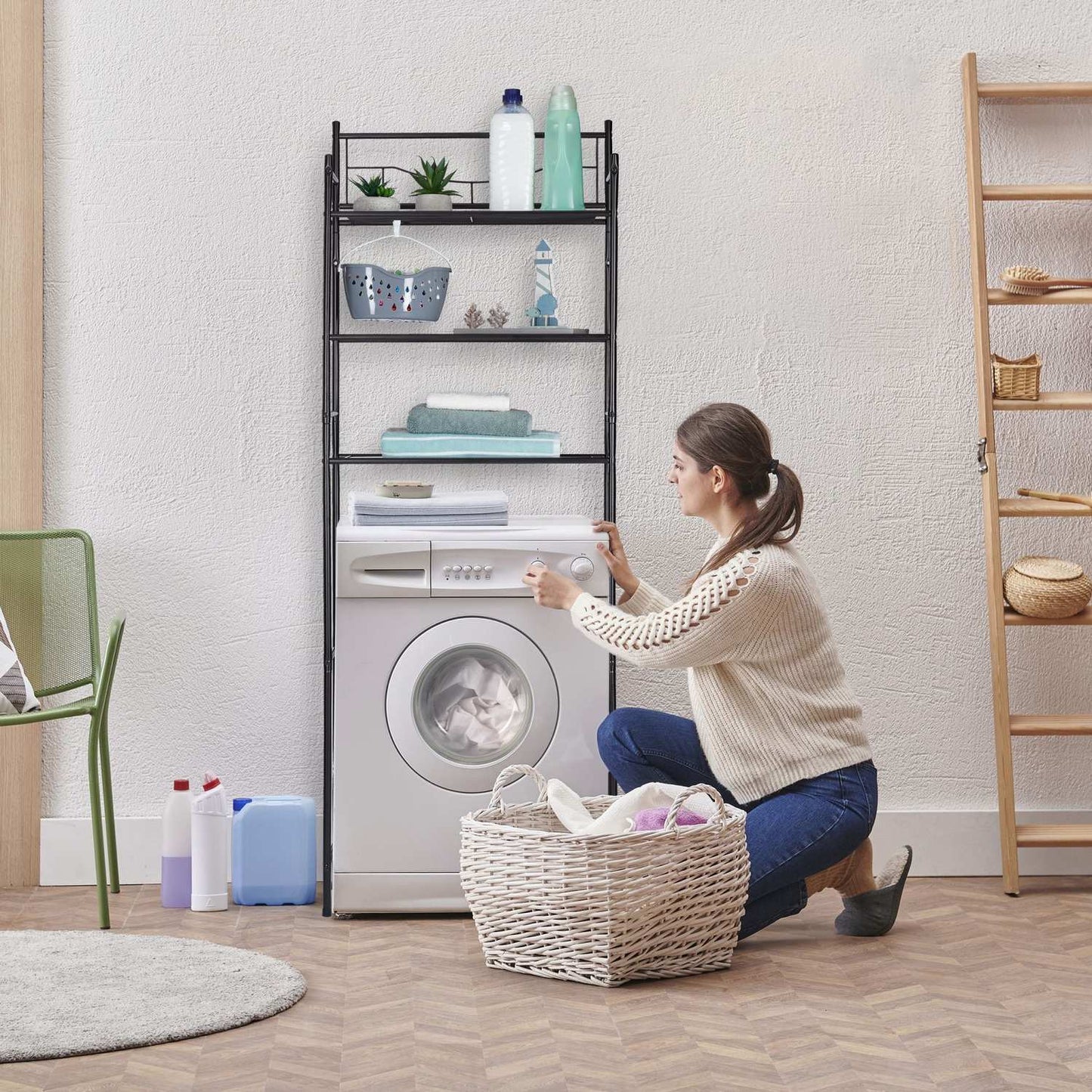 Over-Toilet Metal Shelf, 3-Tier Bathroom Organizer