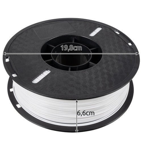 PLA 3D filament 1kg 1.75mm - white Malatec 22041