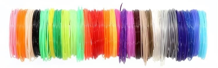 PLA 3D filaments - set 30pcs x 5m