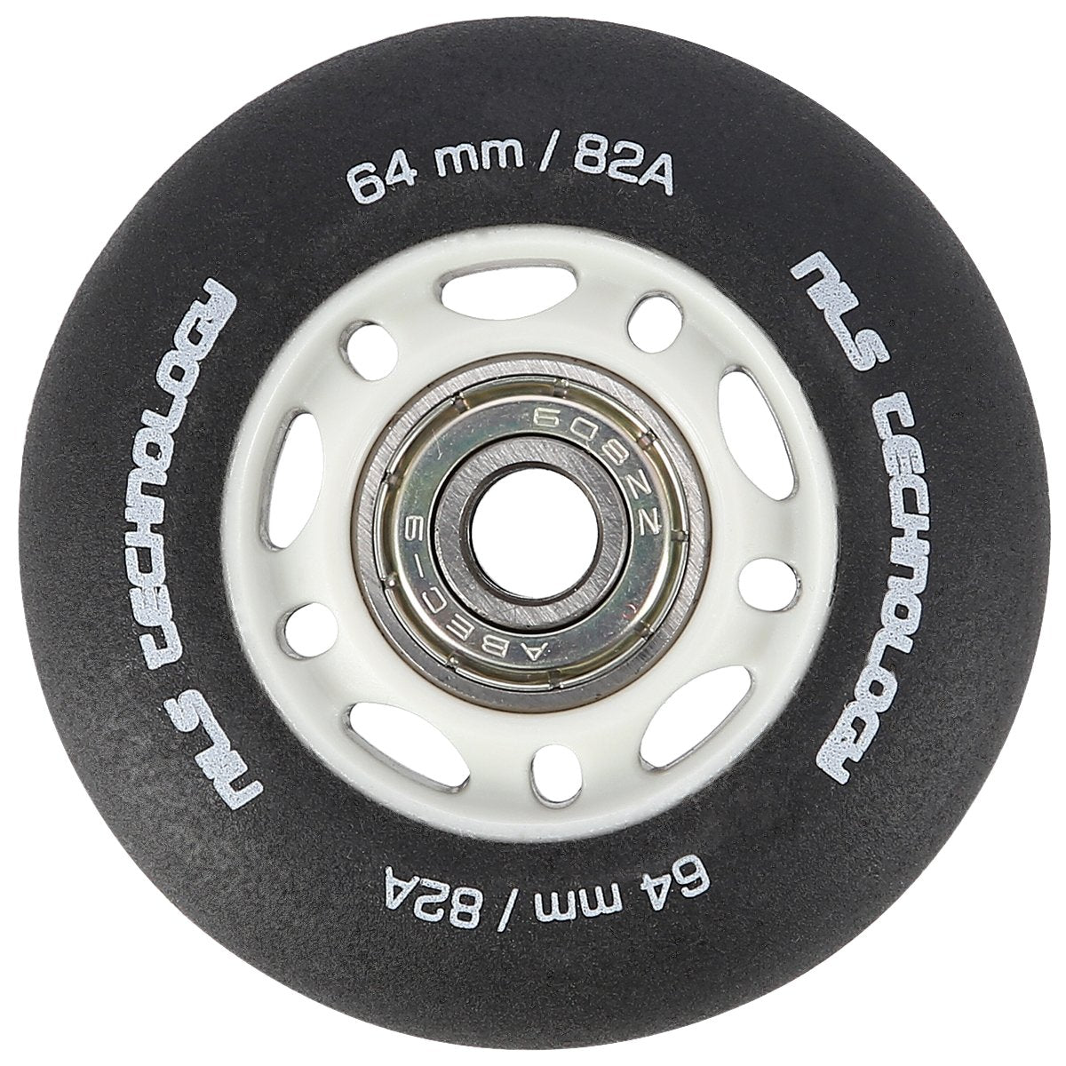 PU 64x24 82A Black Wheels & ABEC-9 Bearings Set