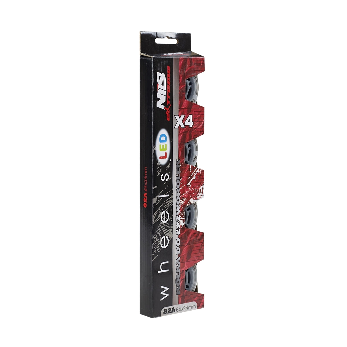 PU 64x24 82A LED White Skate Wheels (Set of 4)