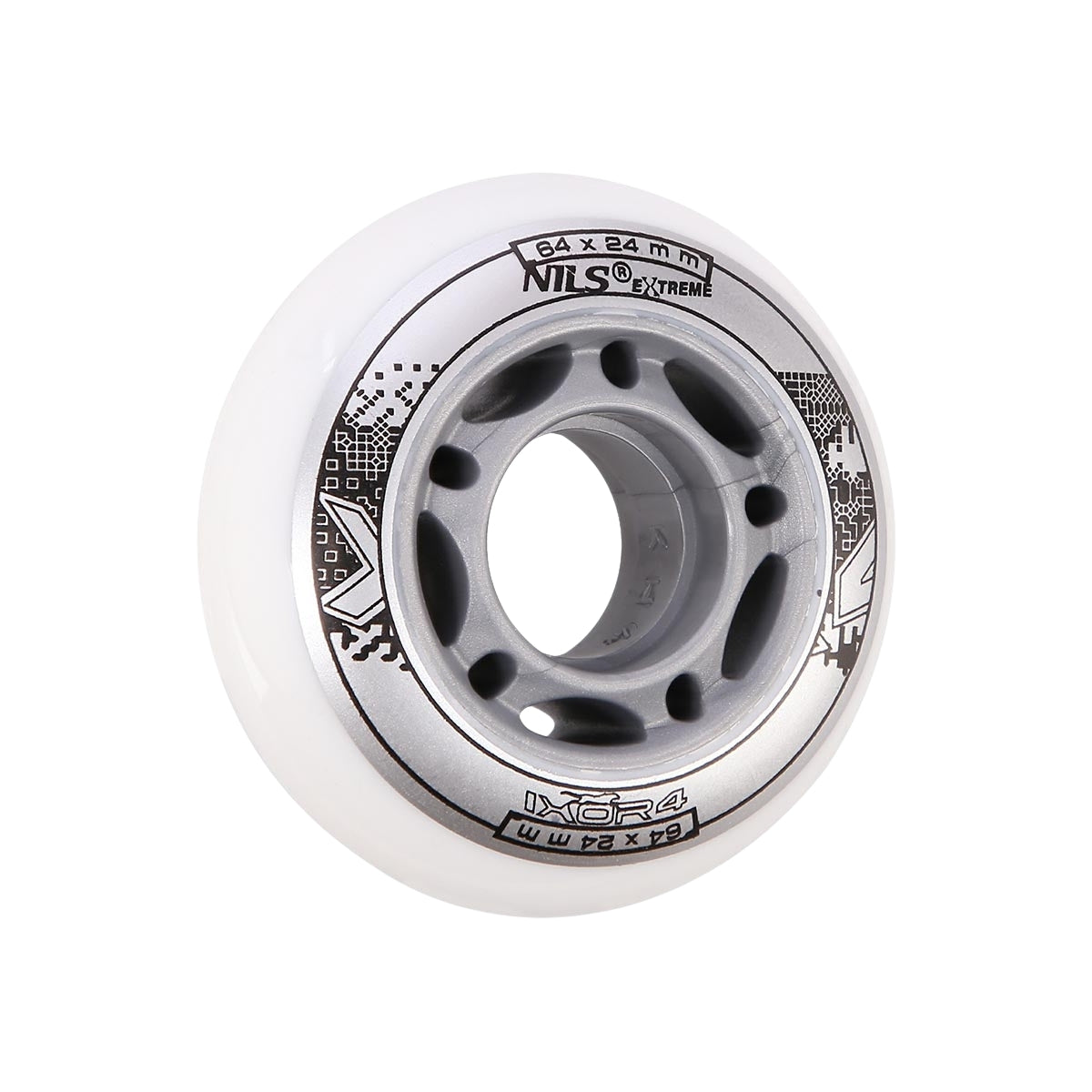 PU 64x24 82A White Wheels, Set of 4