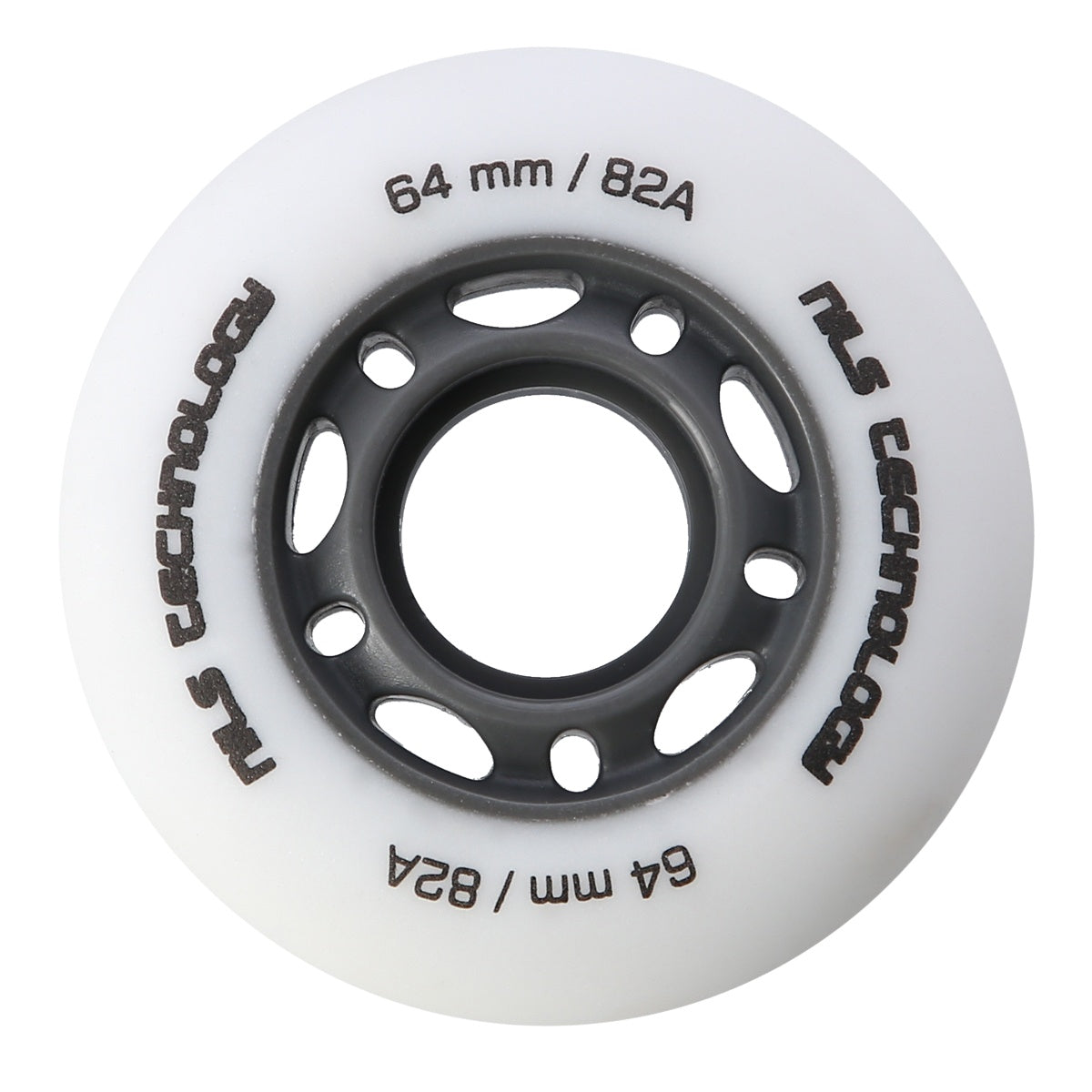 PU 64x24 White Skateboard Wheels, 82A, Set of 4
