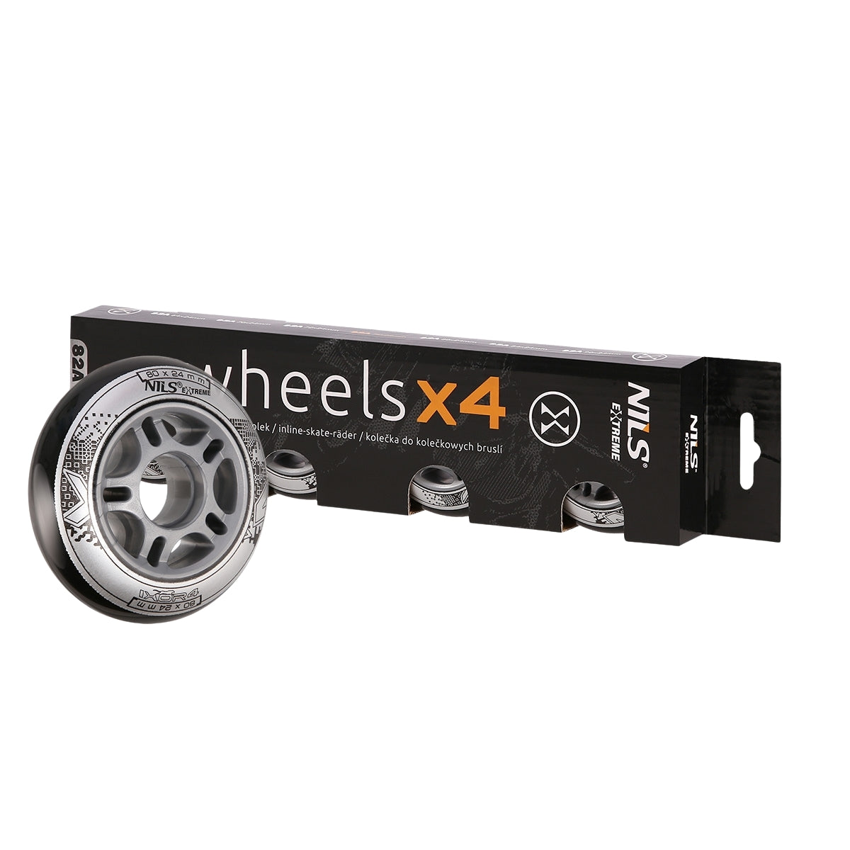 PU 80x24 Black Wheels, 4 Pack